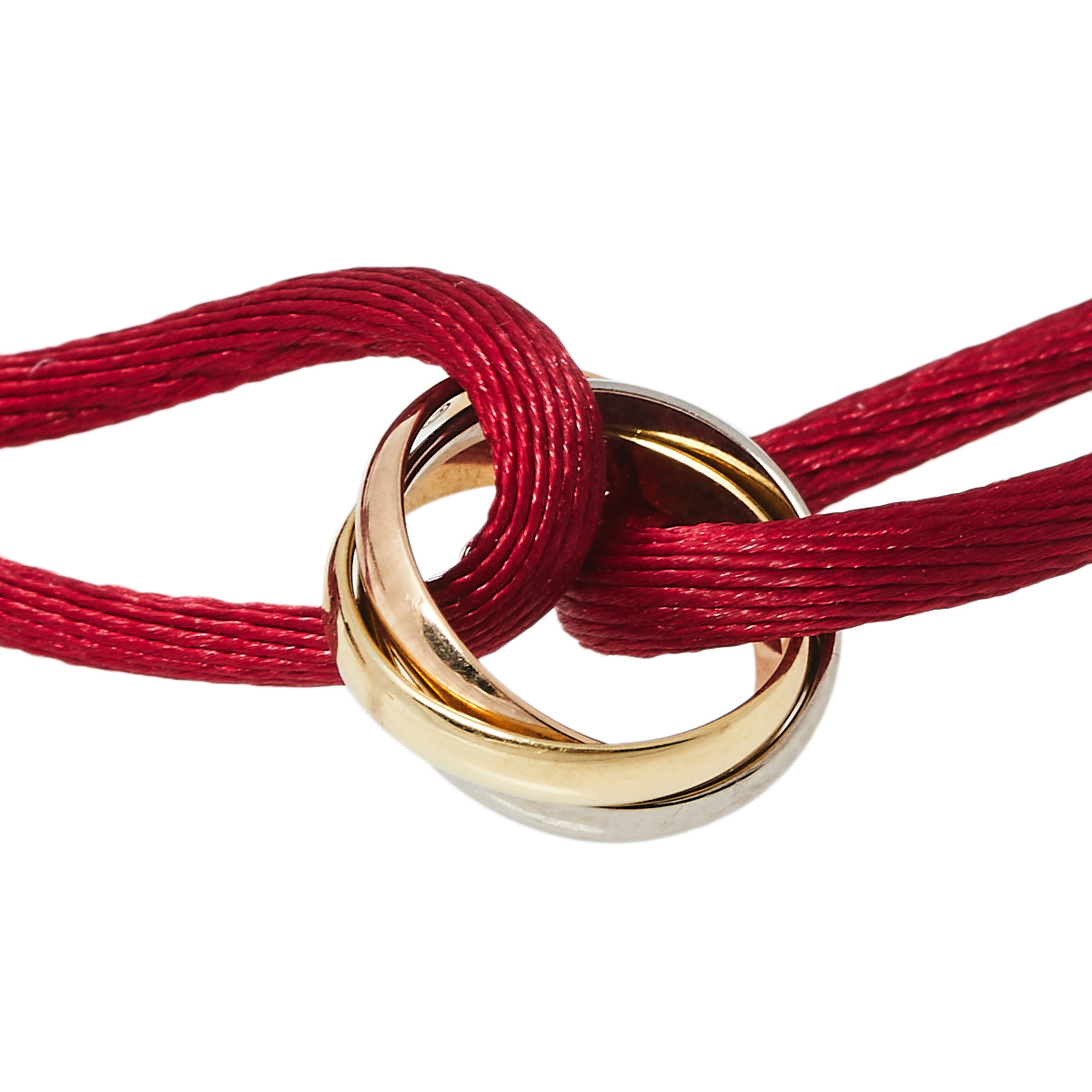 Cartier Trinity de Cartier 18k Three Tone Gold Adjustable Cord Bracelet
Cartier Trinity de Cartier 18k Three Tone Gold Adjustable Cord Bracelet