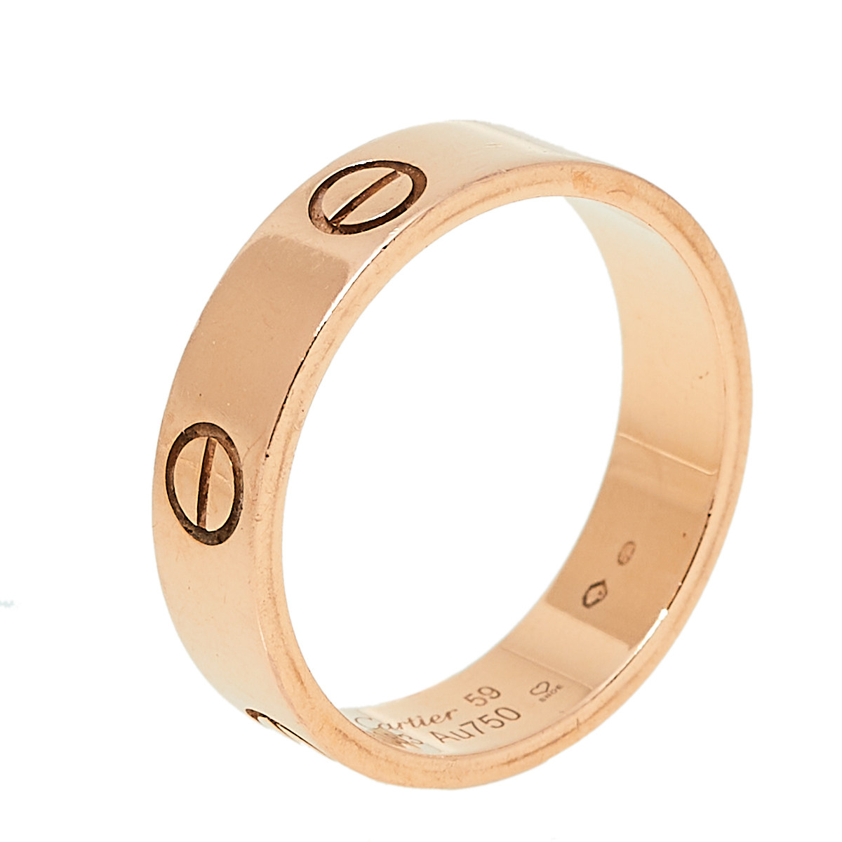 Cartier Love 18K Rose Gold Wedding Band Ring Size 59