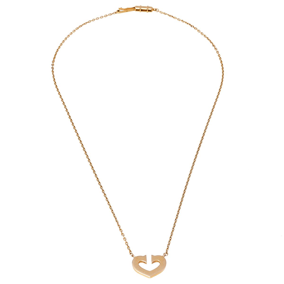 cartier gold heart necklace