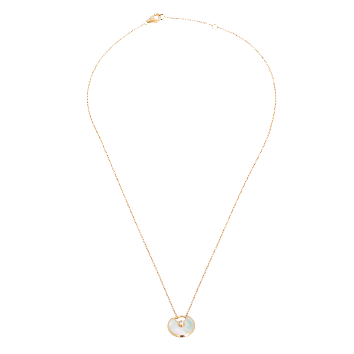 Cartier Amulette De Cartier 18K Yellow Gold Diamond & Mother of Pearl Necklace
Cartier Amulette De Cartier 18K Yellow Gold Diamond & Mother of Pearl Necklace