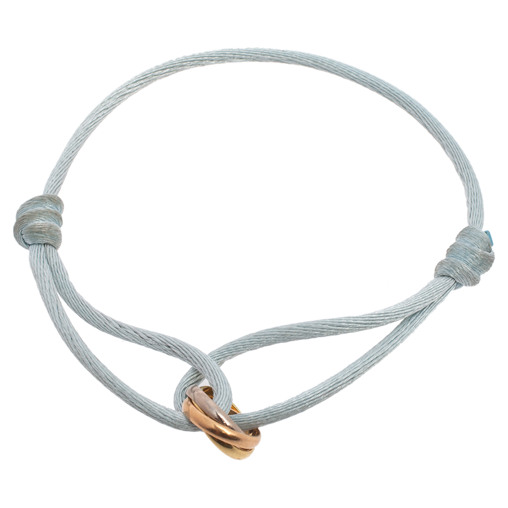 Cartier Trinity de Cartier 18k Three Tone Gold Blue Adjustable Cord Bracelet
Cartier Trinity de Cartier 18k Three Tone Gold Blue Adjustable Cord Bracelet