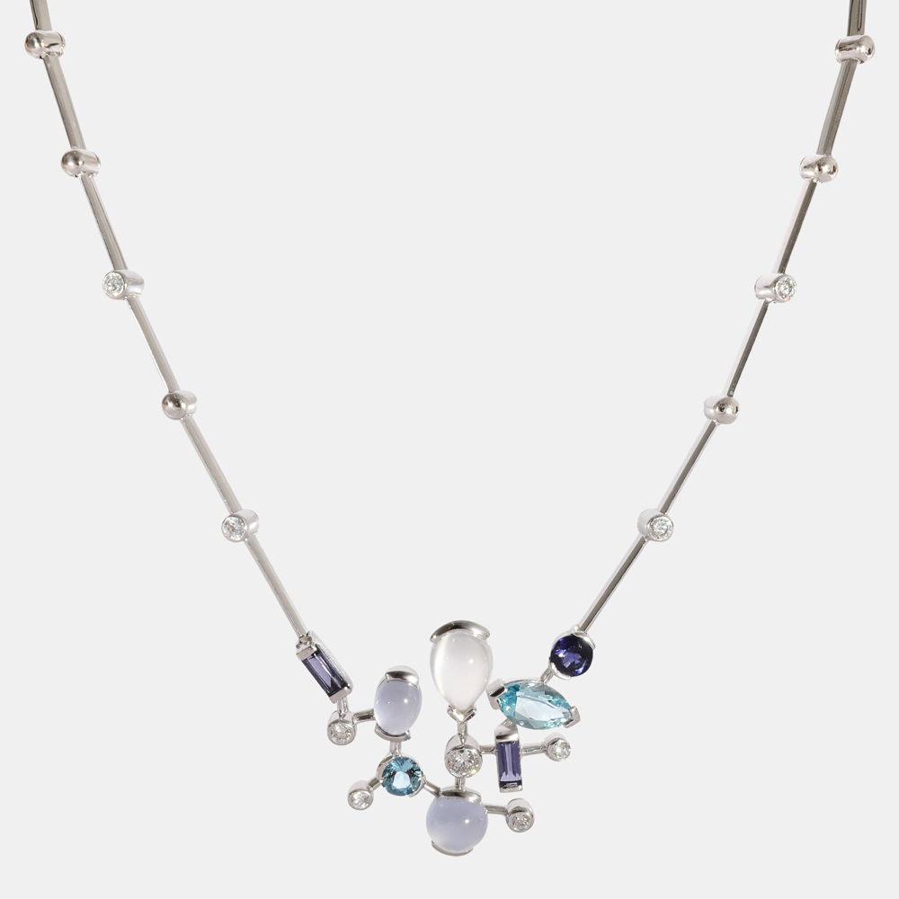 Cartier Meli Melo Diamond Necklace In 18k White Gold 0.3 CTW