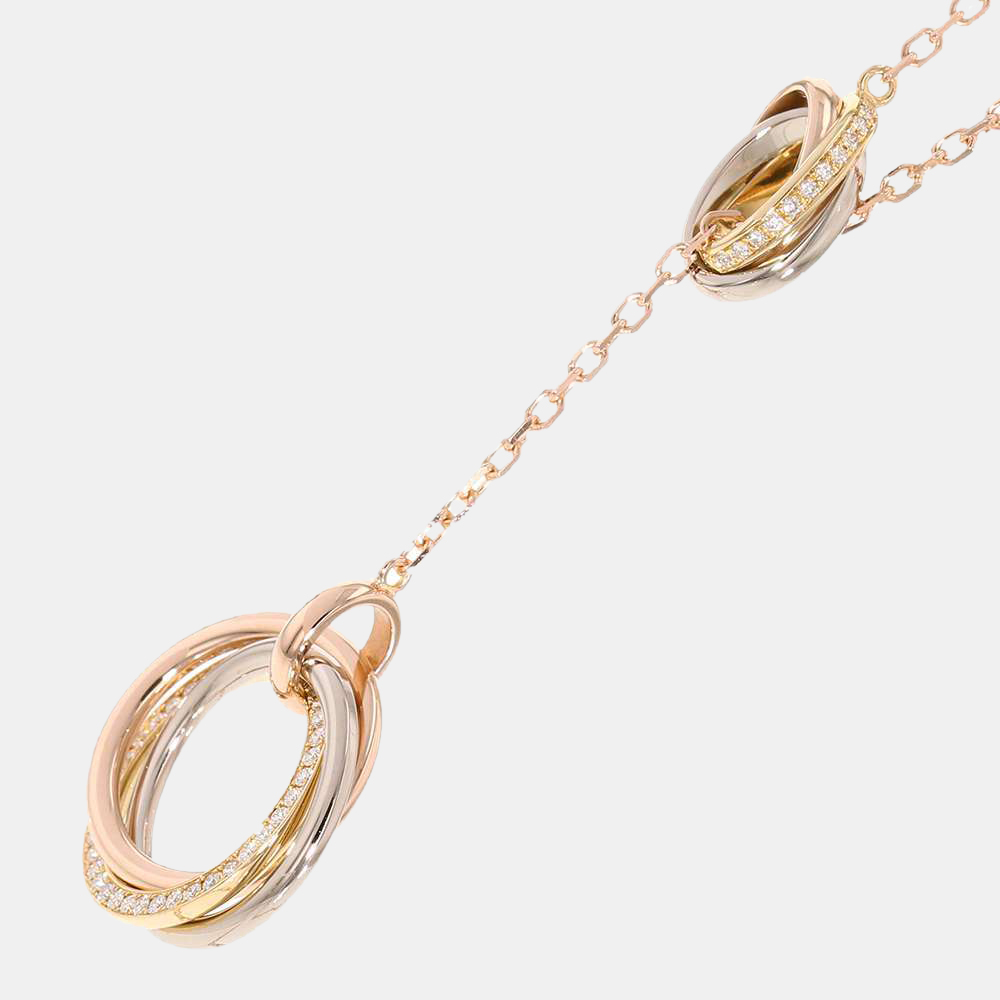 Cartier Trinity 18K Rose Gold, White Gold, Yellow Gold Diamond Necklace
Cartier Trinity 18K Rose Gold, White Gold, Yellow Gold Diamond Necklace