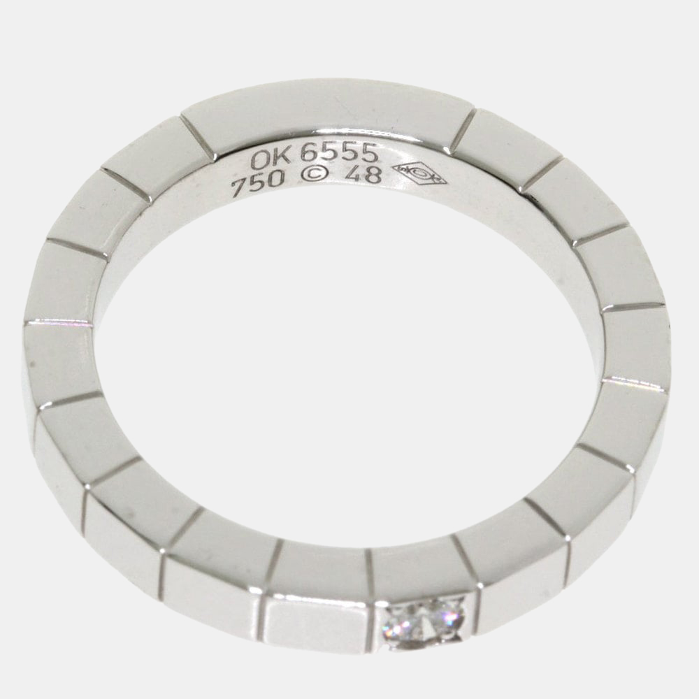 Cartier Lanieres 18K White Gold Diamond Ring EU 48
Cartier Lanieres 18K White Gold Diamond Ring EU 48