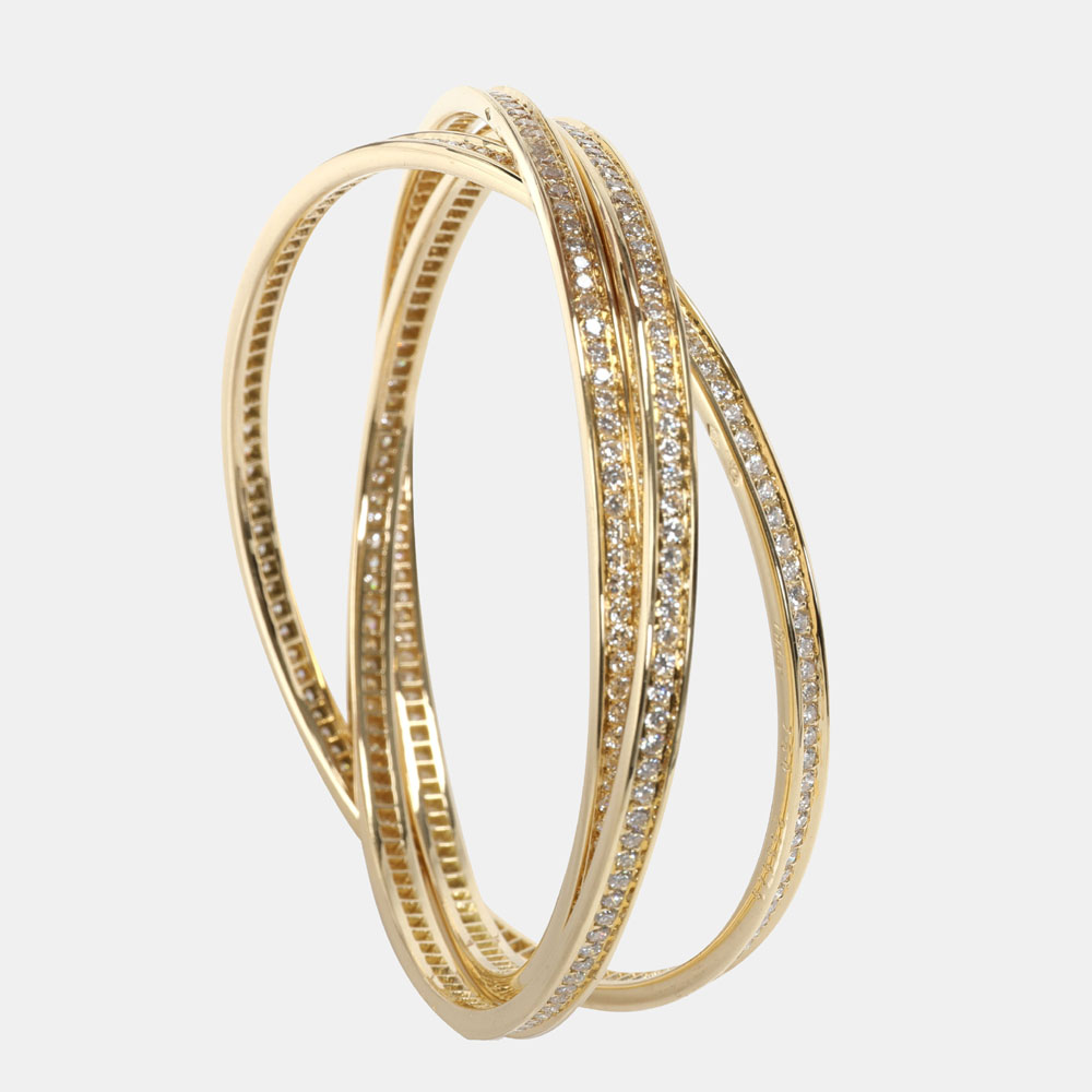 Cartier Trinity Diamond Bracelet In 18k Yellow Gold