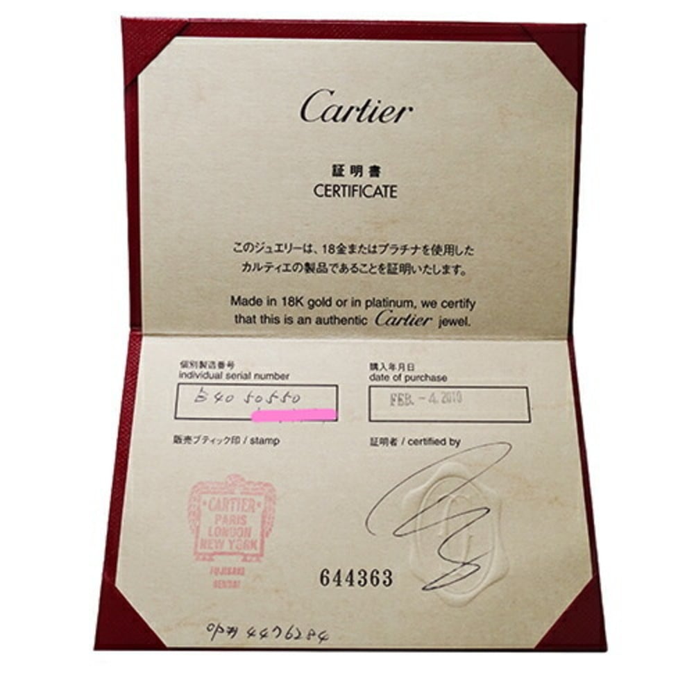 Cartier Love 18K White Gold Diamond Ring EU 50