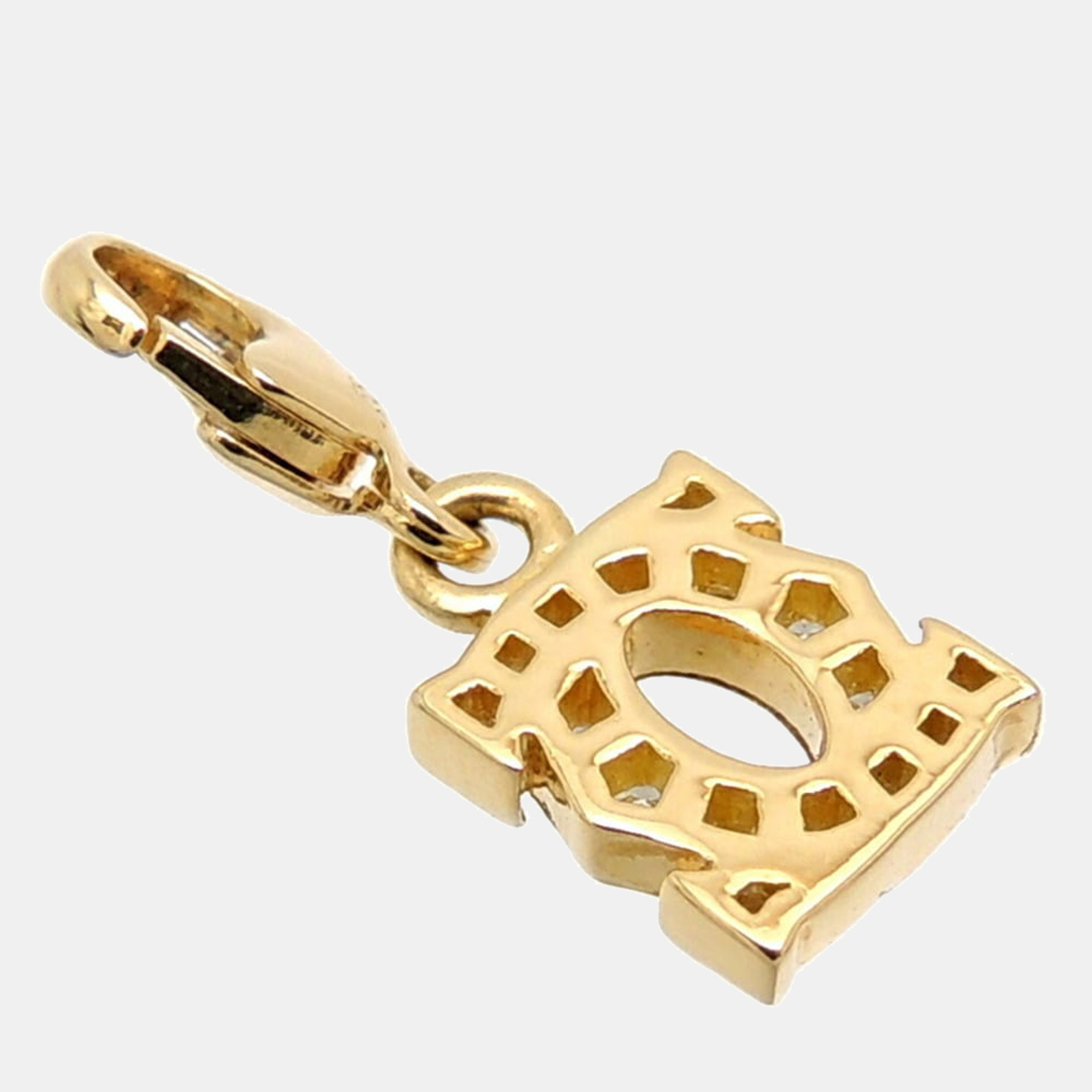 Cartier Double C 18K Yellow Gold Diamond Charms And Pendants