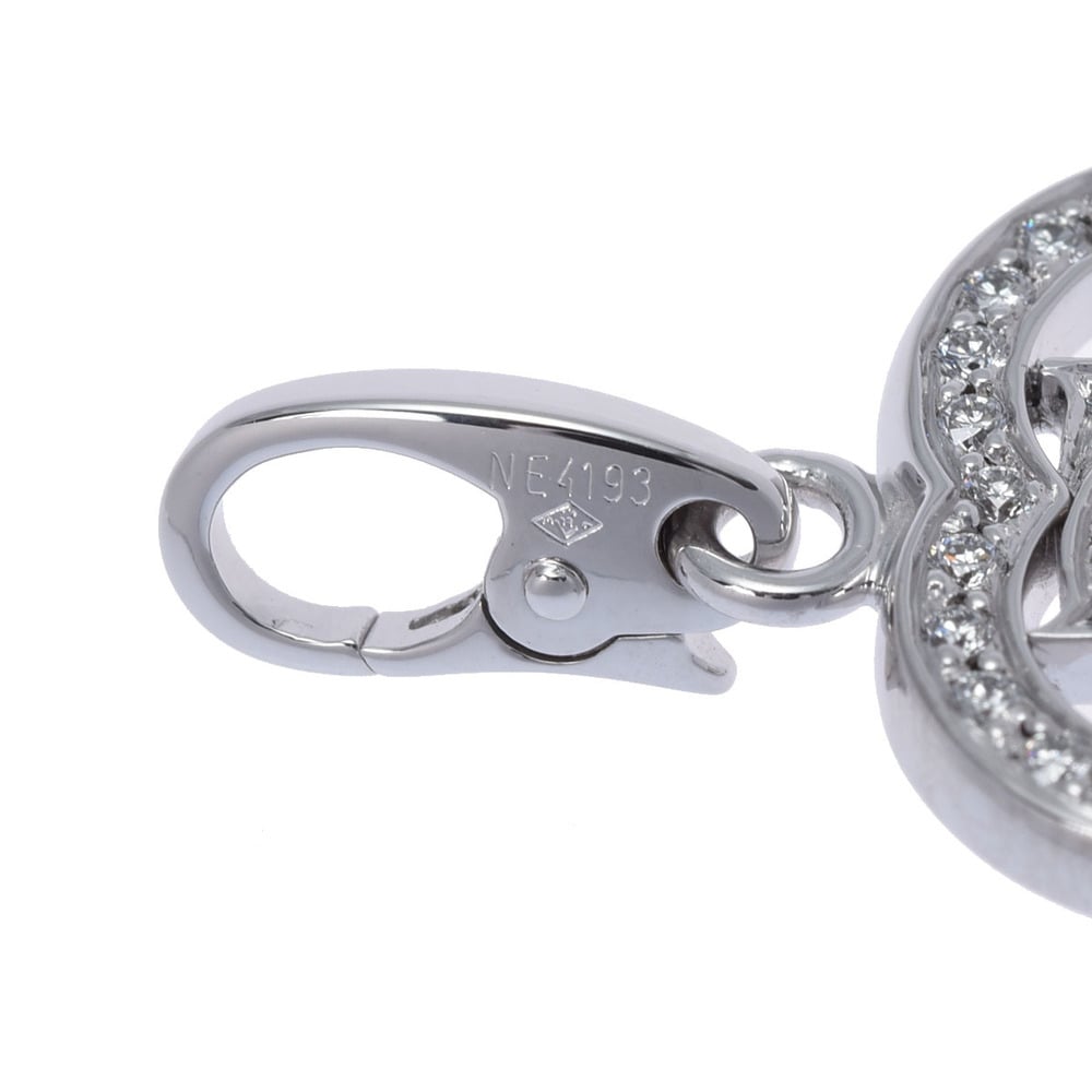 Cartier Double C 18K White Gold Diamond Charms And Pendants