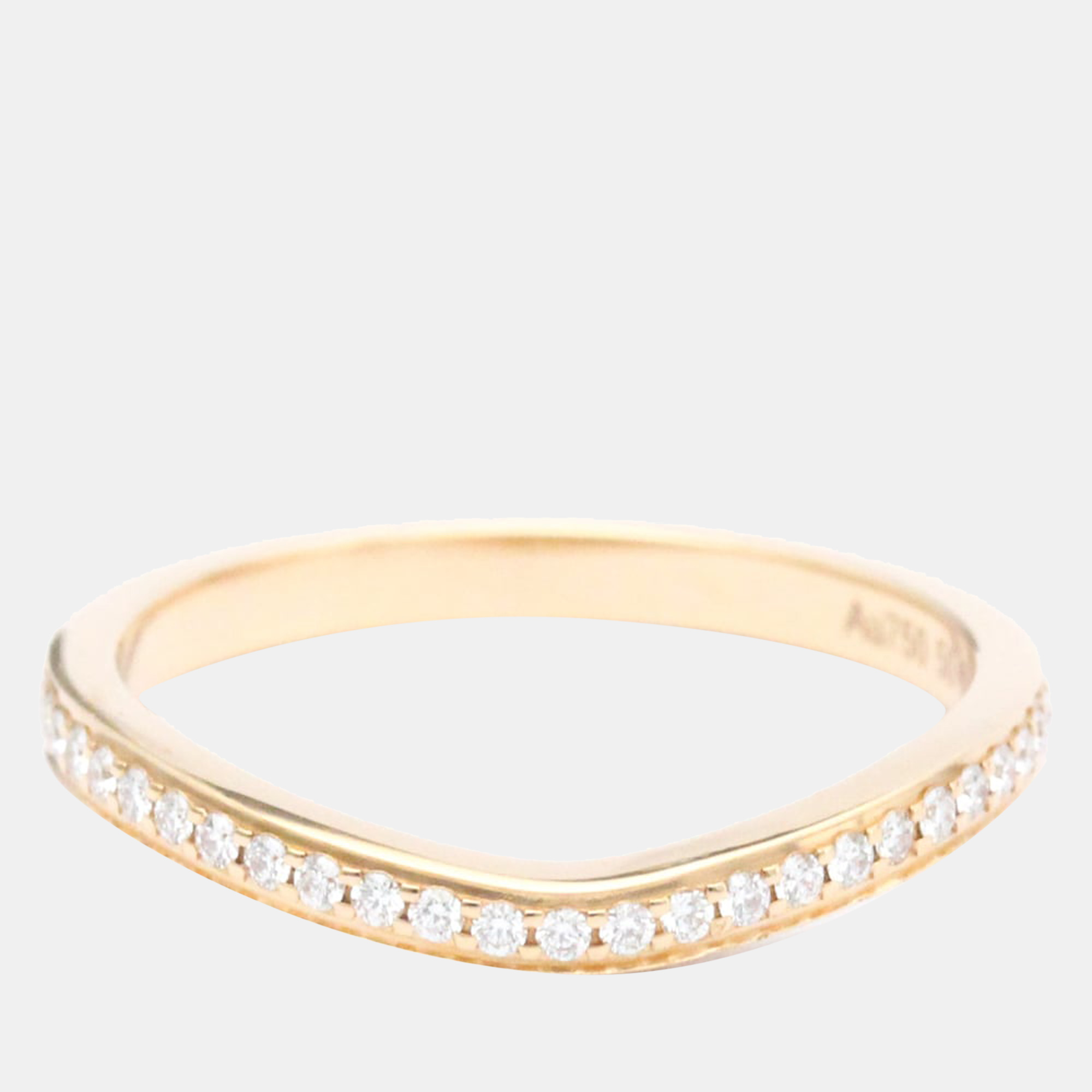Cartier ballerine 18k rose gold diamond ring eu 50