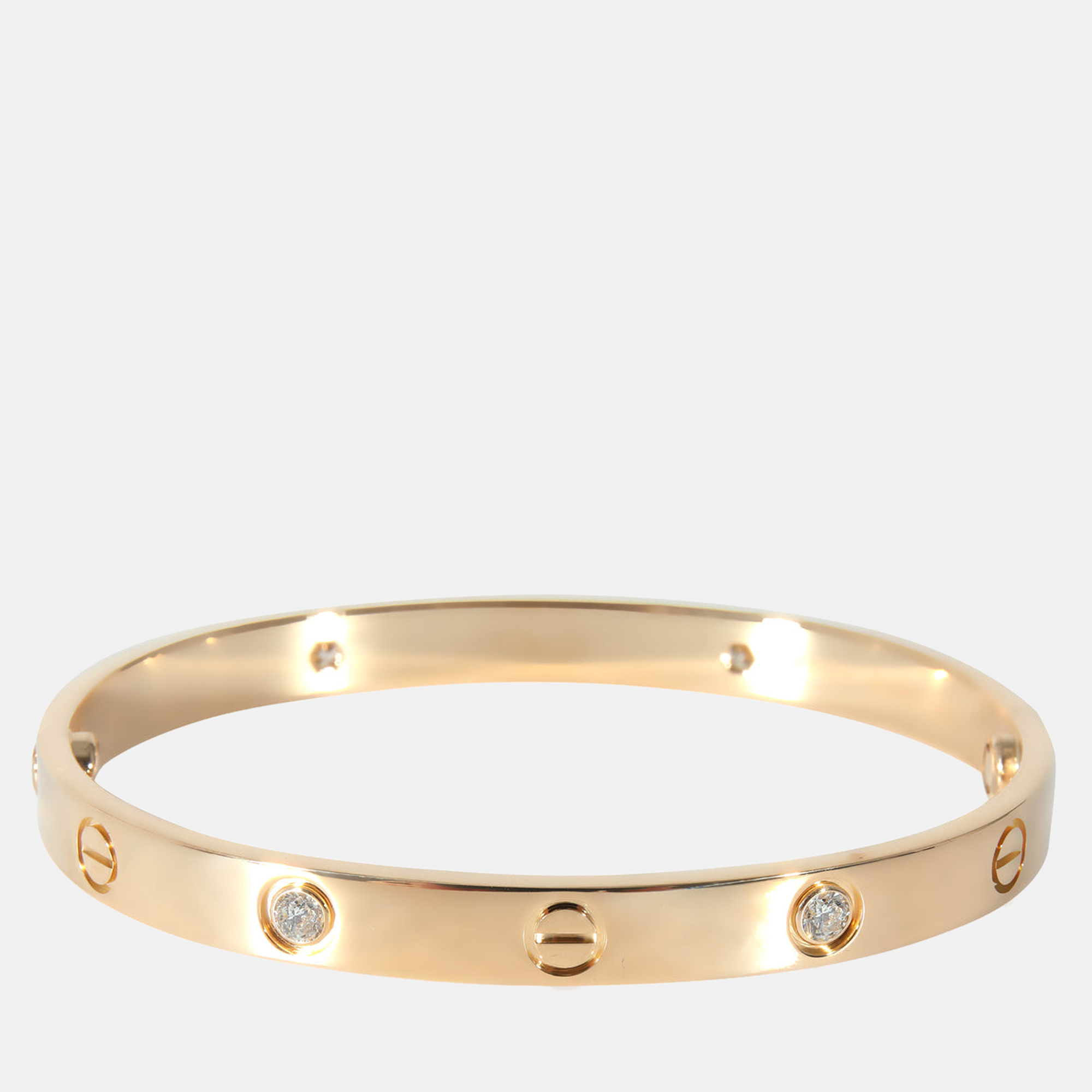 Cartier Love Diamond Bracelet In 18k Yellow Gold 0.42 CTW