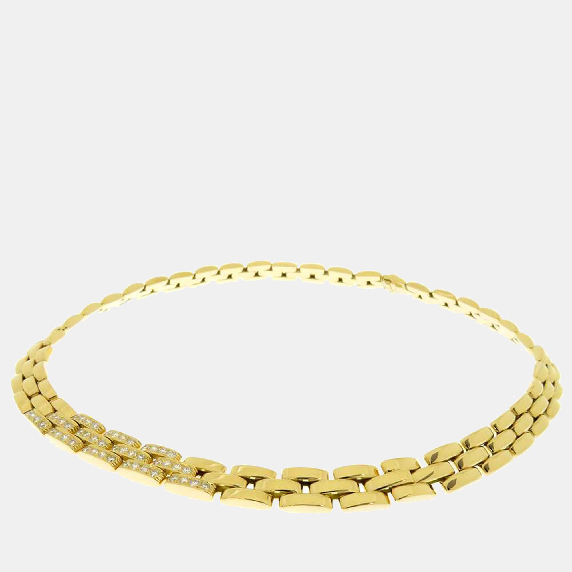 Cartier Maillon Panthere 18K Yellow Gold Diamond Necklace
