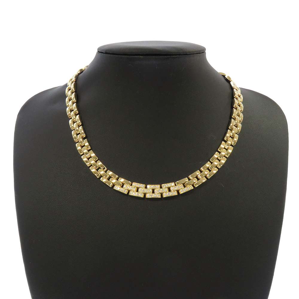 Cartier Maillon Panthere 18K Yellow Gold Diamond Necklace
