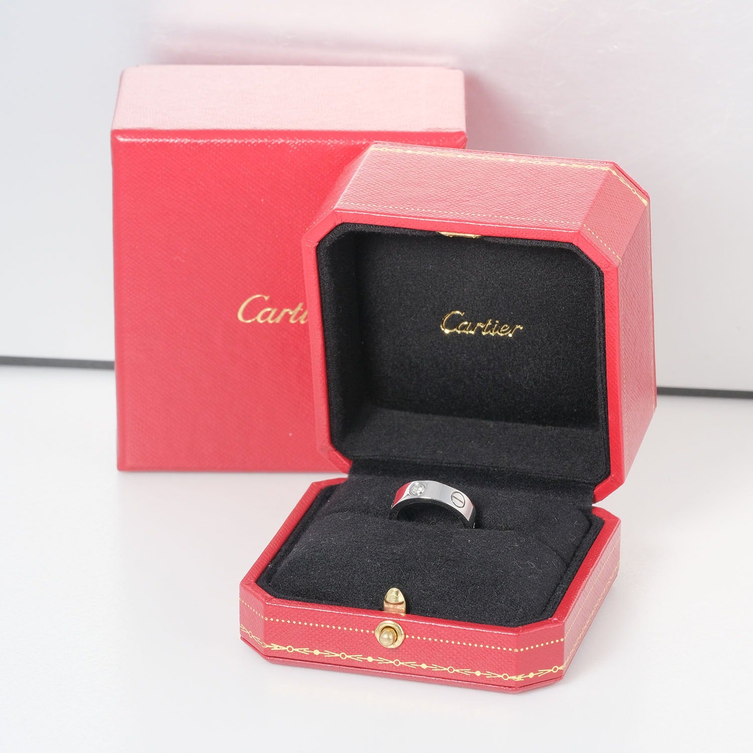 Cartier Vintage Love 18K White Gold Diamond Ring EU 49