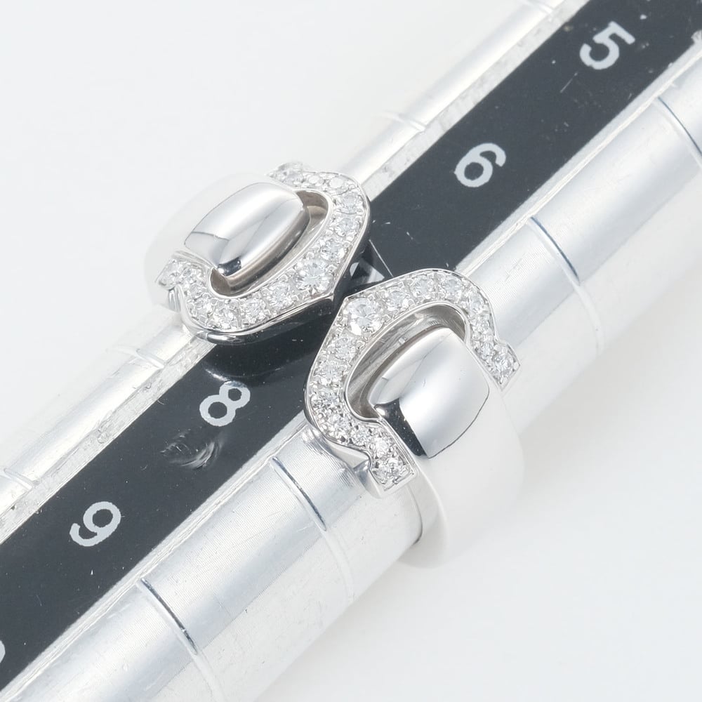Cartier C De Cartier 18K White Gold Diamond Ring EU 47