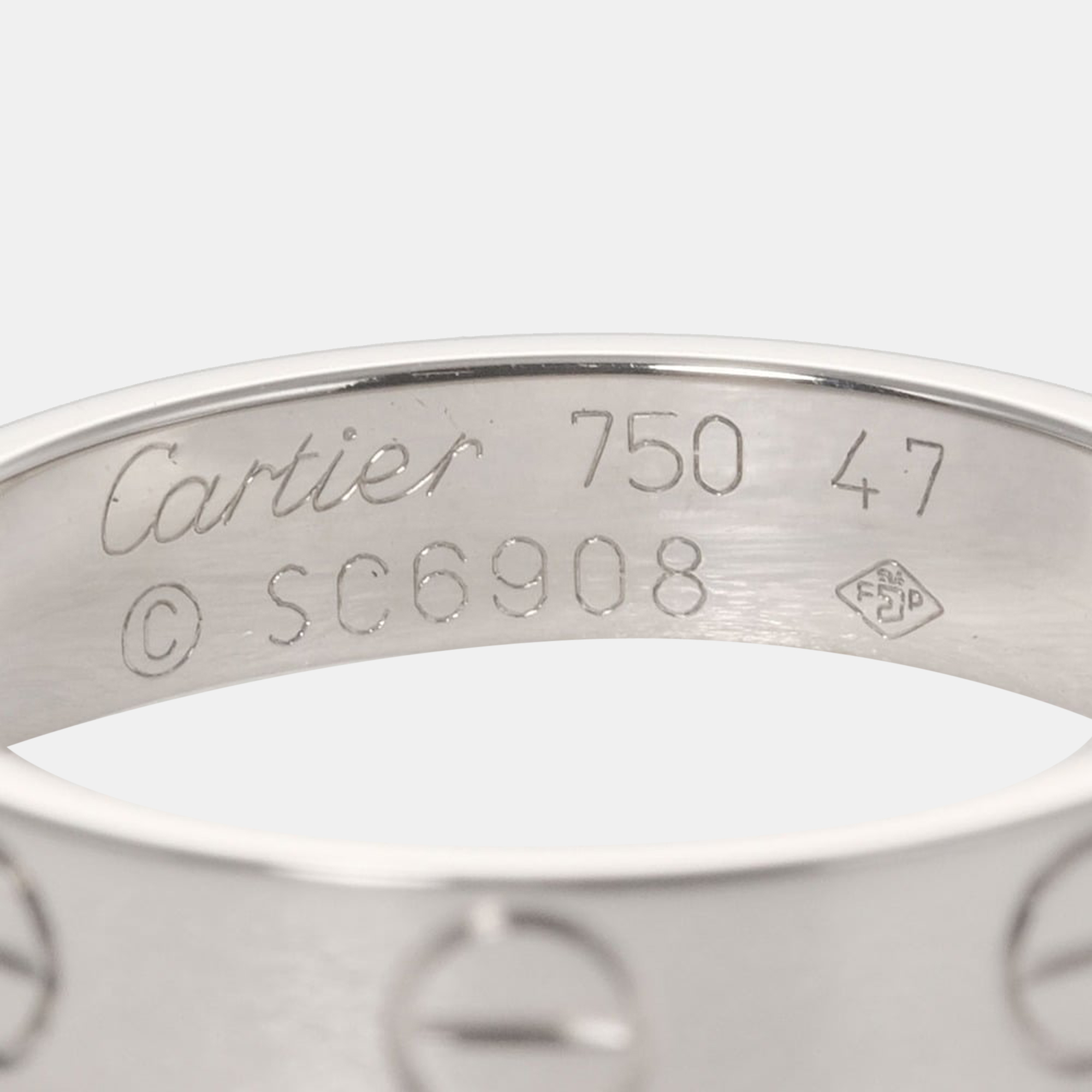 Cartier Love 18K White Gold Ring EU 47