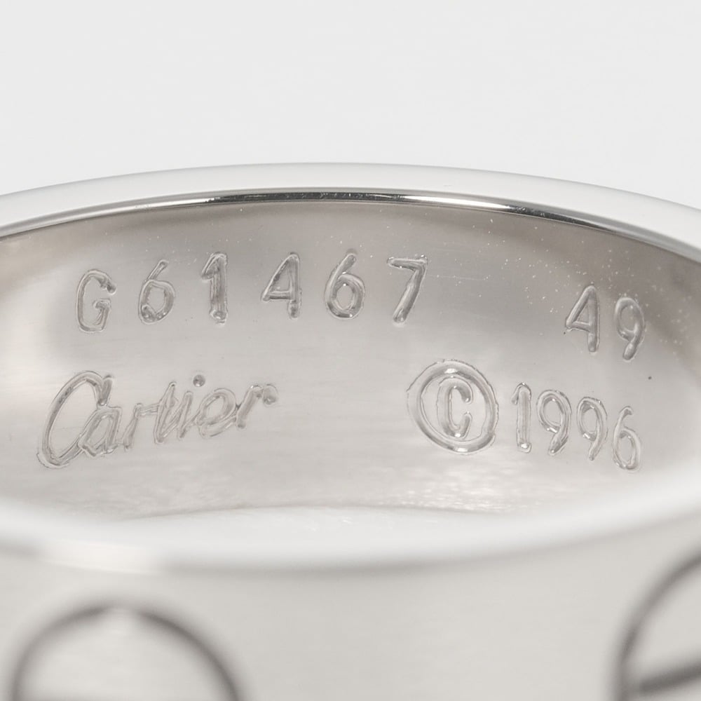 Cartier Vintage Love 18K White Gold Ring EU 49