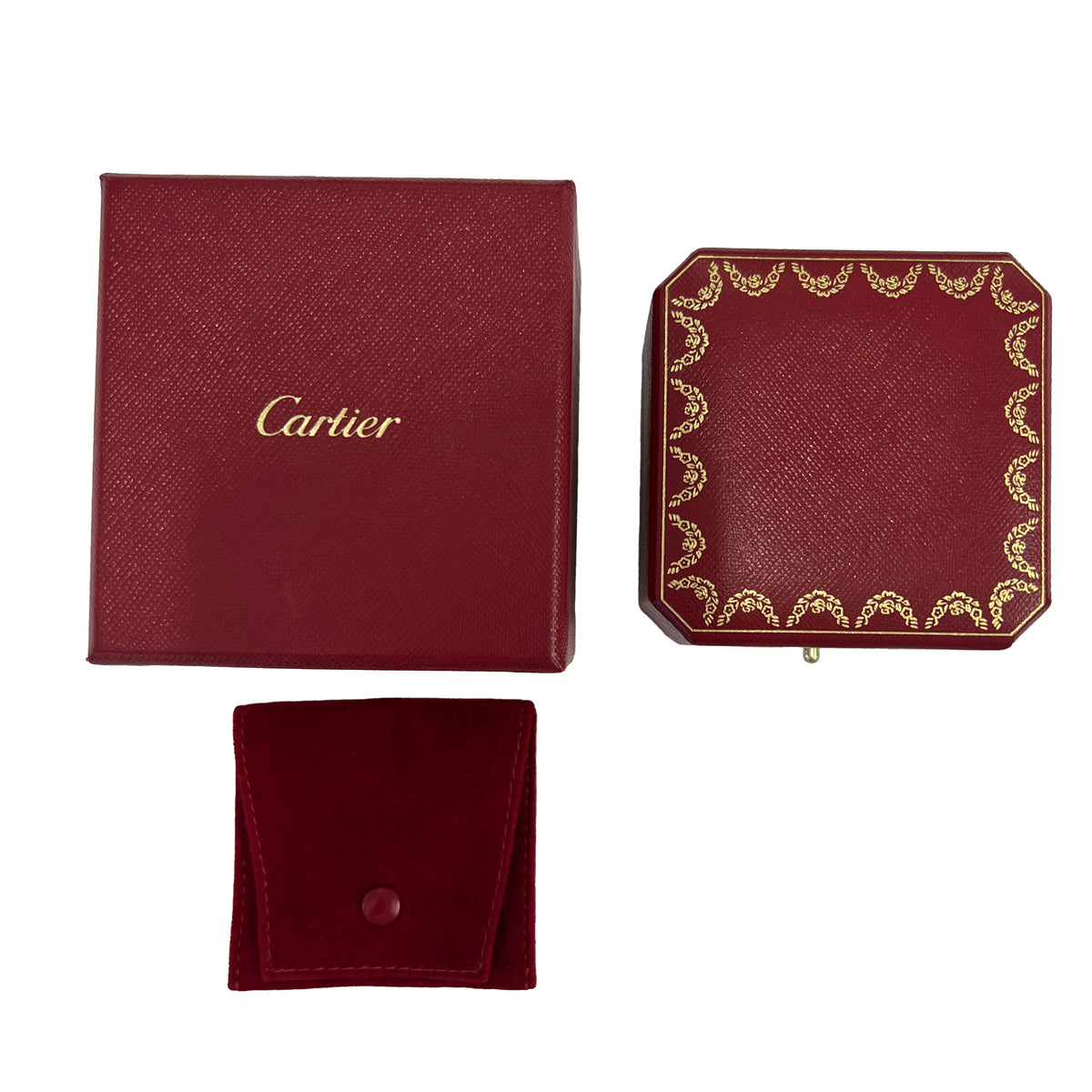 Cartier Love Wedding Band In 18k White Gold 0.02 CTW Ring EU 56
