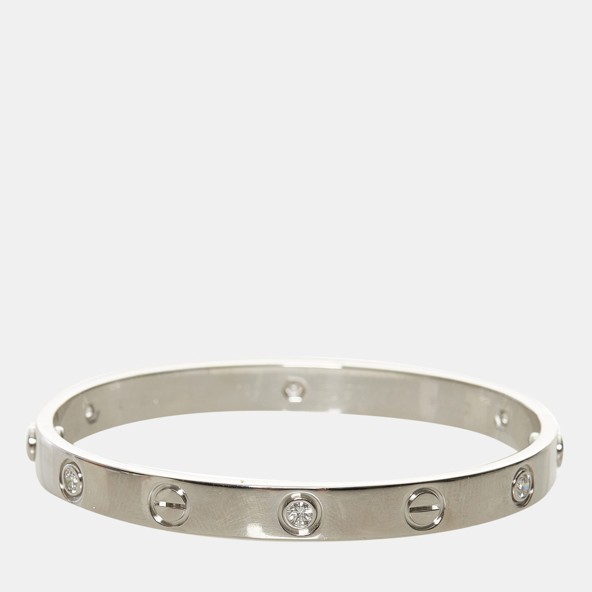 Cartier LOVE Bracelet Classical Model In White Gold And 6 Diamonds