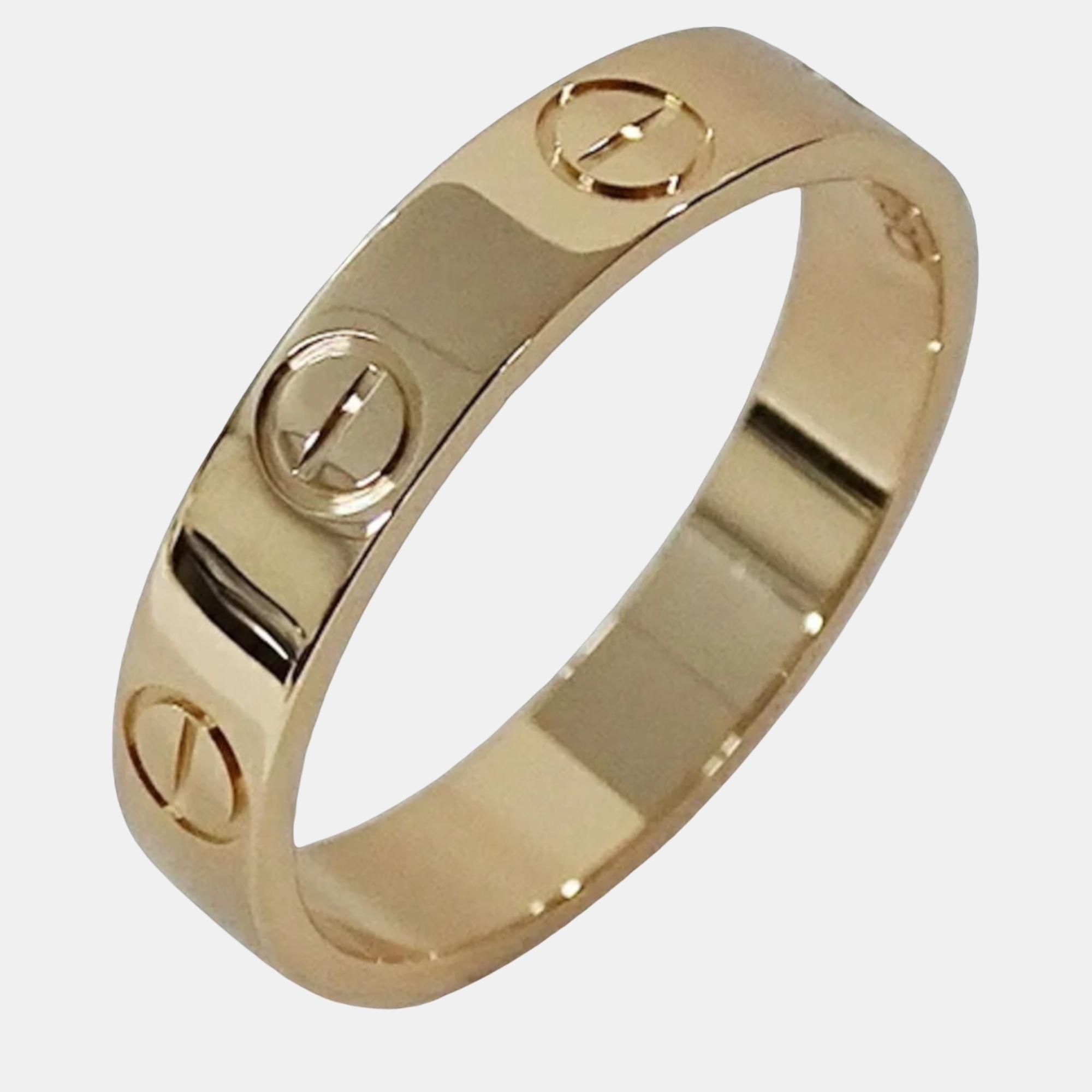 Cartier Love 18K Rose Gold Ring EU 49