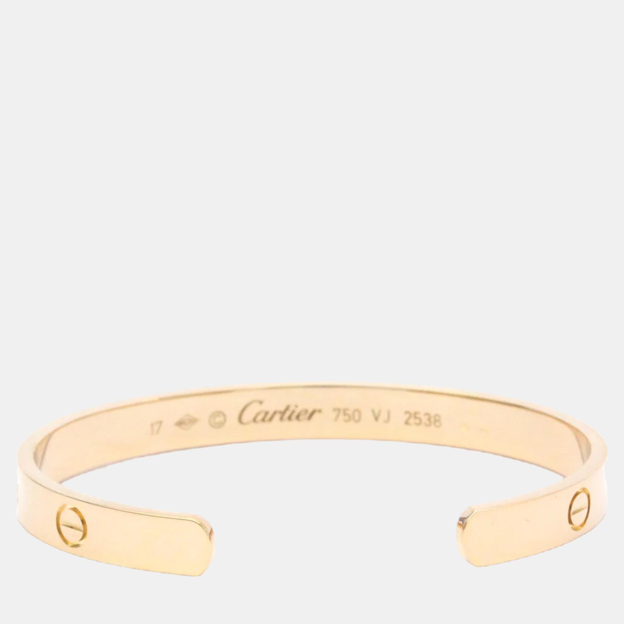 Cartier Love 18K Rose Gold Bracelet 17