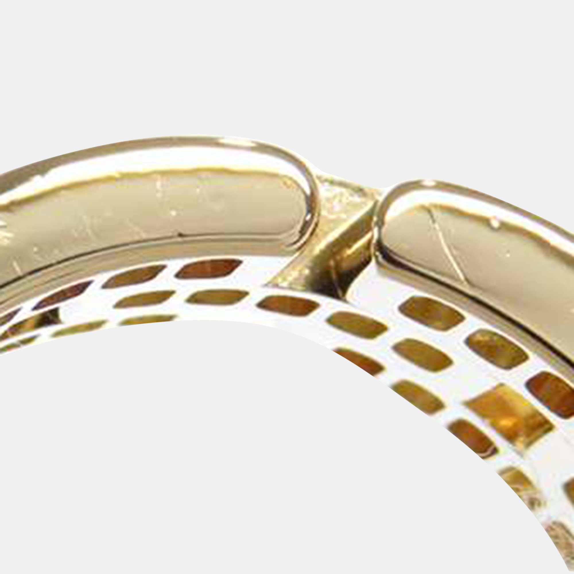 Cartier Maillon Panthere 18K Yellow Gold Diamond Ring EU 58