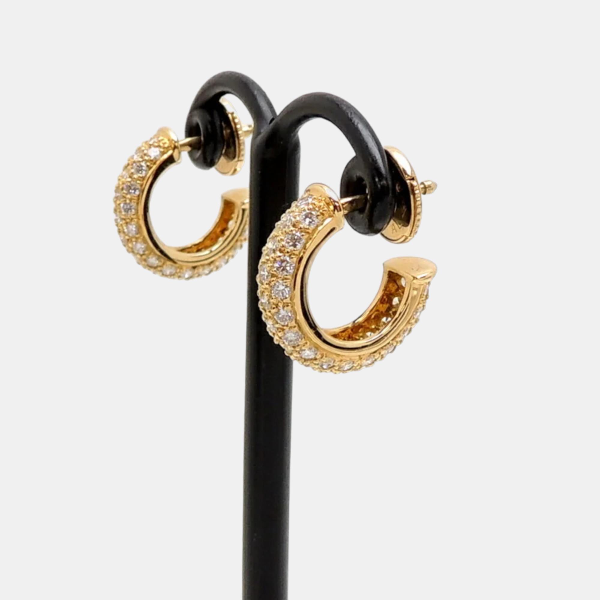 Cartier Etincelle De Cartier 18K Yellow Gold Diamond Earrings