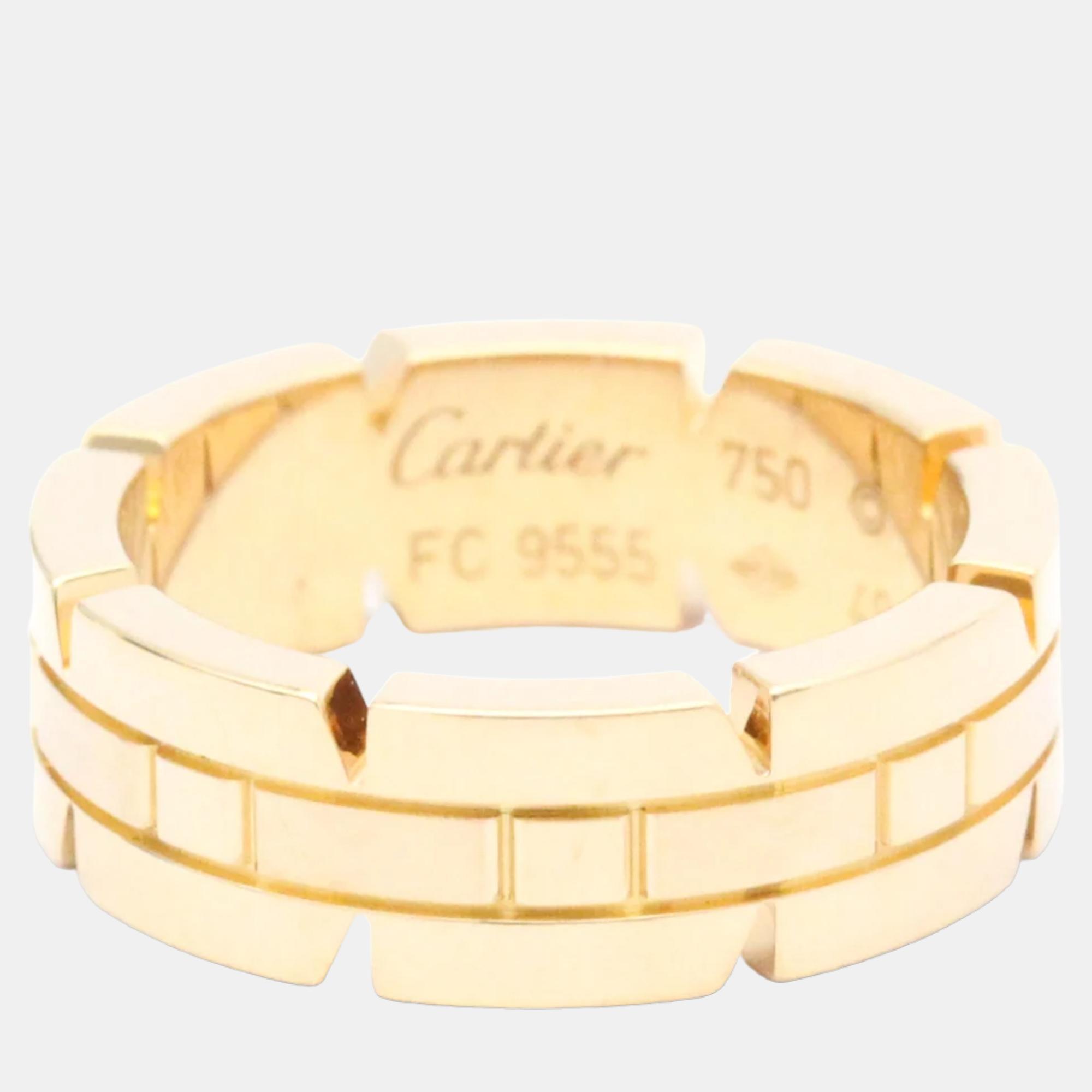 Cartier Tank Francaise 18K Yellow Gold Ring EU 49