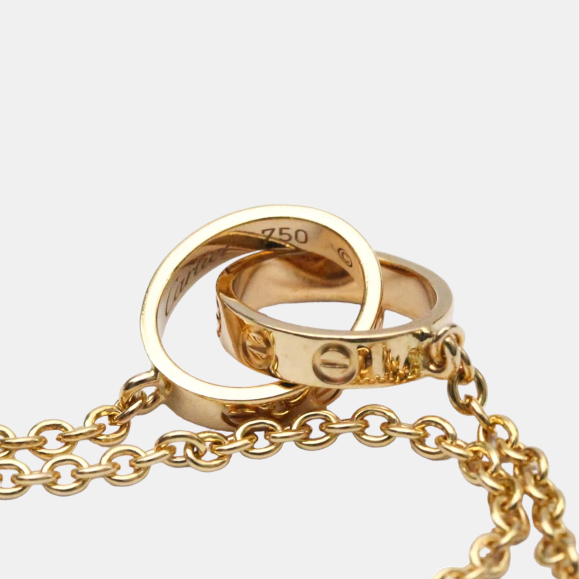 Cartier Love 18K Rose Gold Charm Bracelet 15