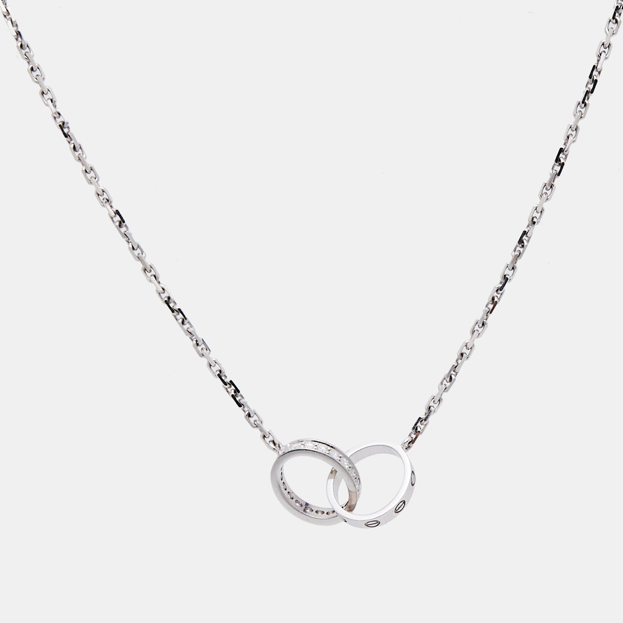 Cartier Love Diamonds 18k White Gold Necklace