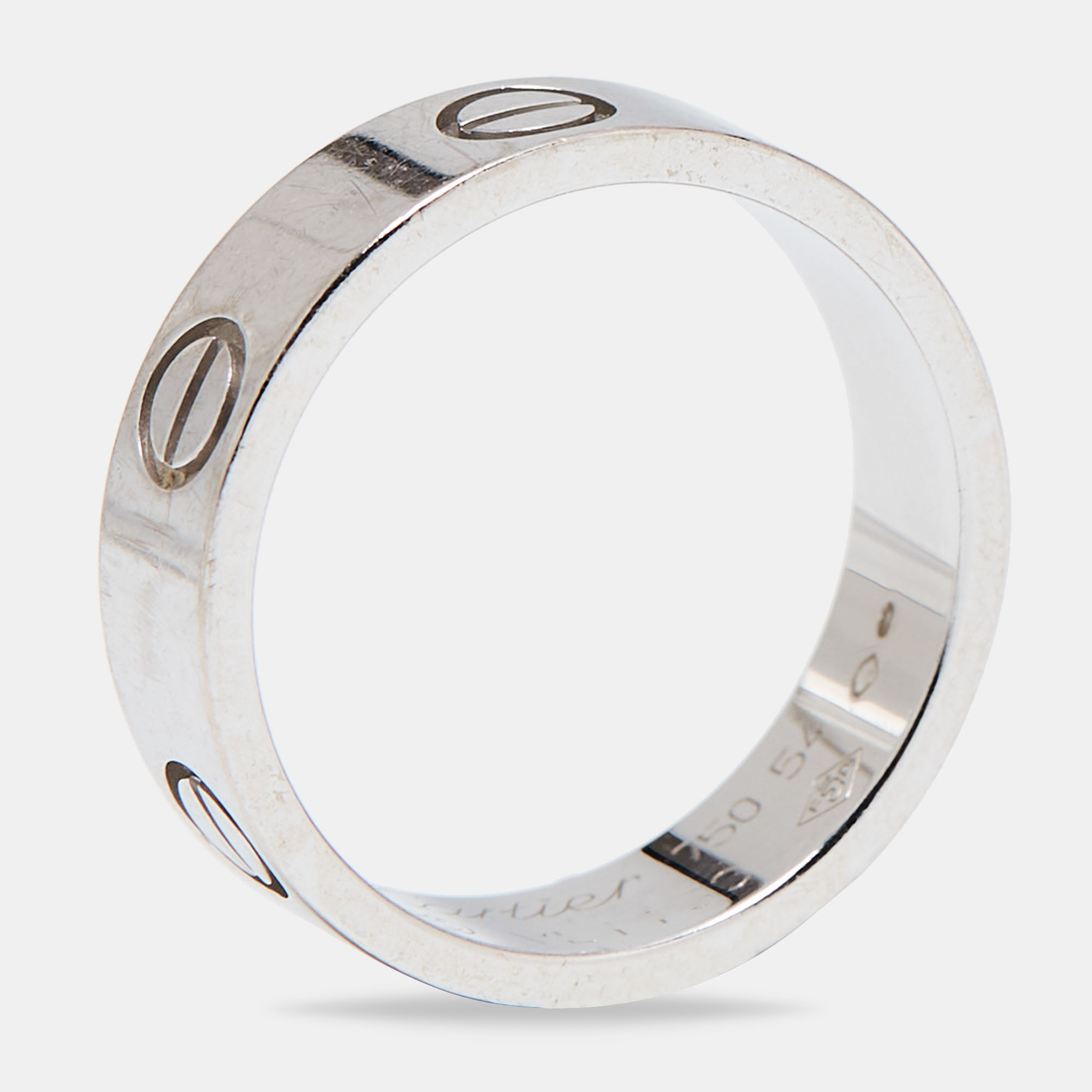 Cartier Love 18k White Gold Ring Size 54