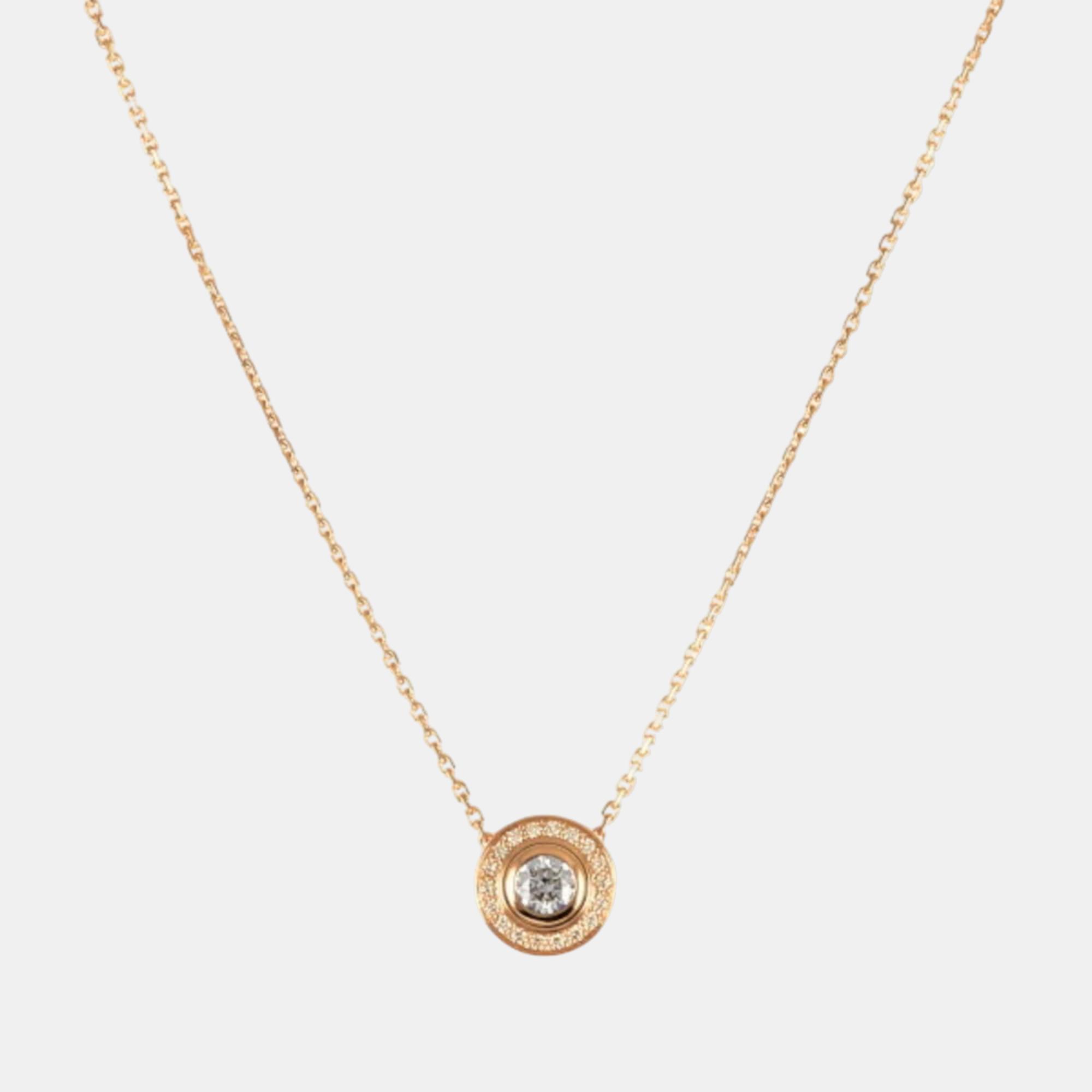 Cartier D'amour 18K Rose Gold Diamond Necklace