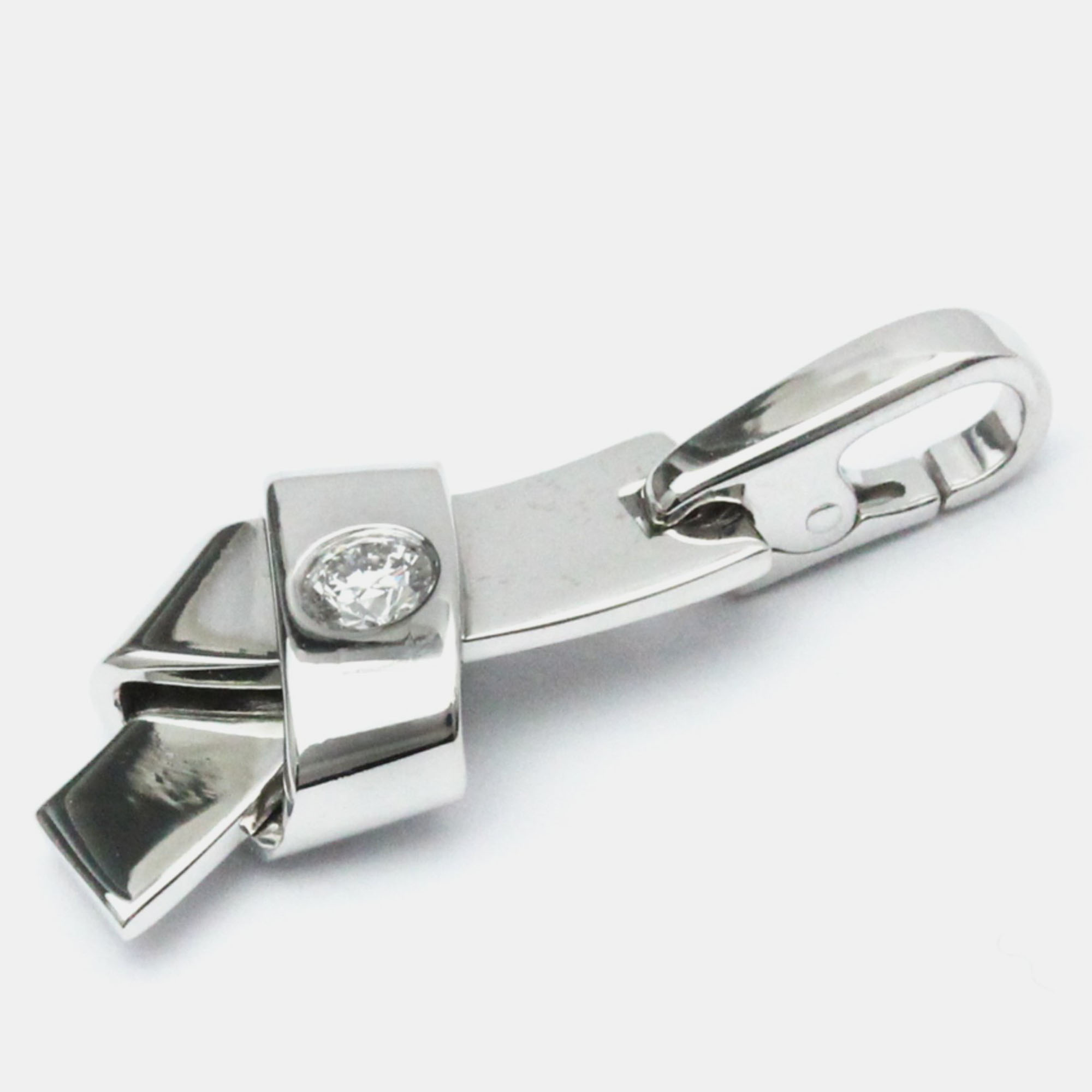 Cartier Knot 18K White Gold Diamond Charms And Pendants