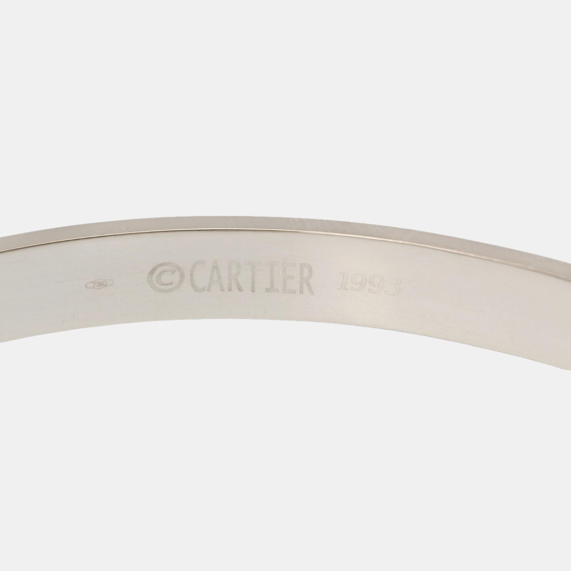 Cartier Love 18K White Gold Bracelet 17
