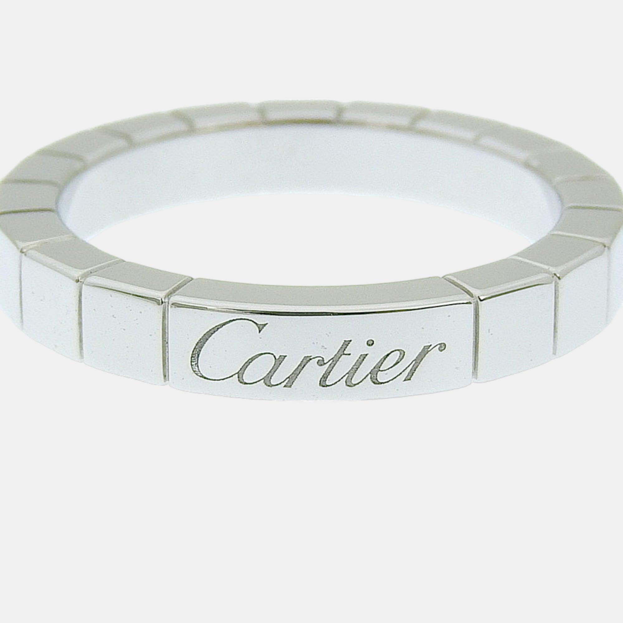 Cartier Silver White Gold Laniere Ring Jewelry Ring EU 50