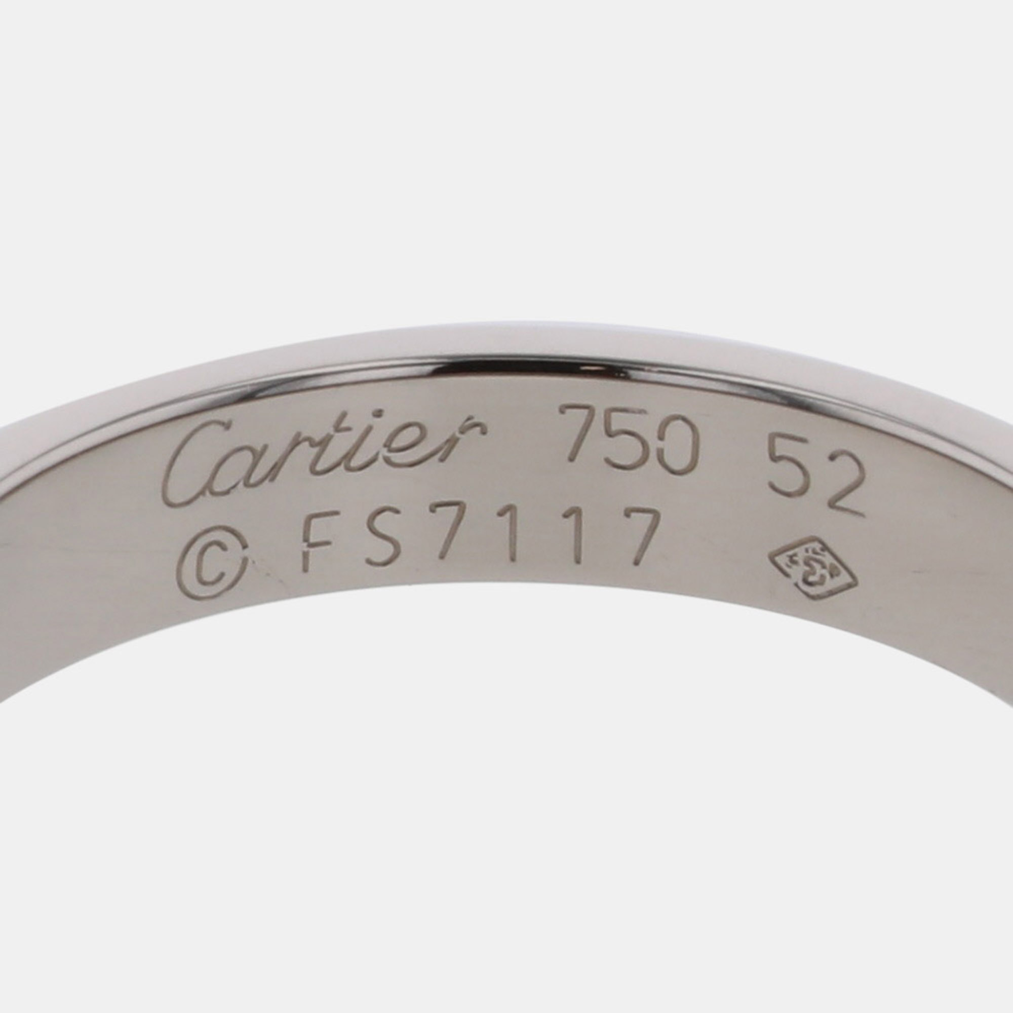 Cartier Love 18K White Gold Ring EU 52