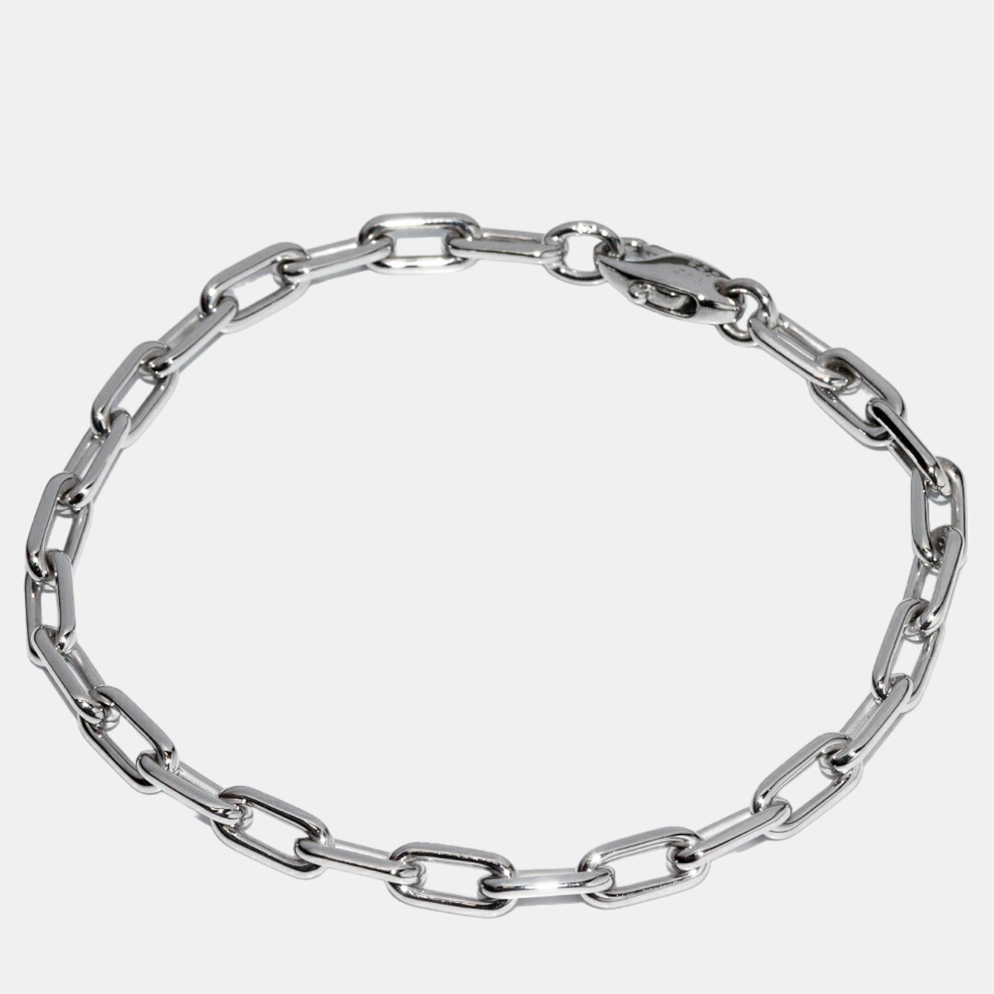 Cartier Spartacus Links And Chains 18K White Gold Bracelet 17.5
