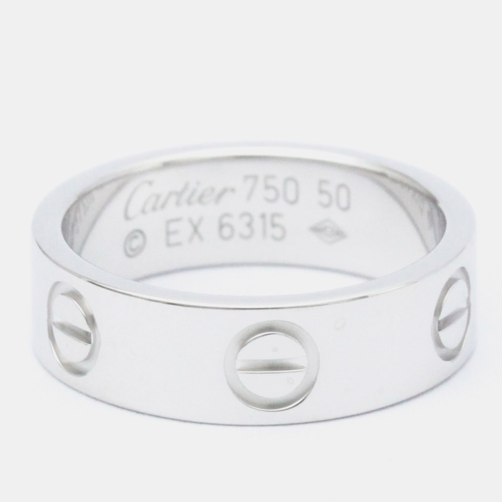 Cartier Love 18K White Gold Ring EU 50
