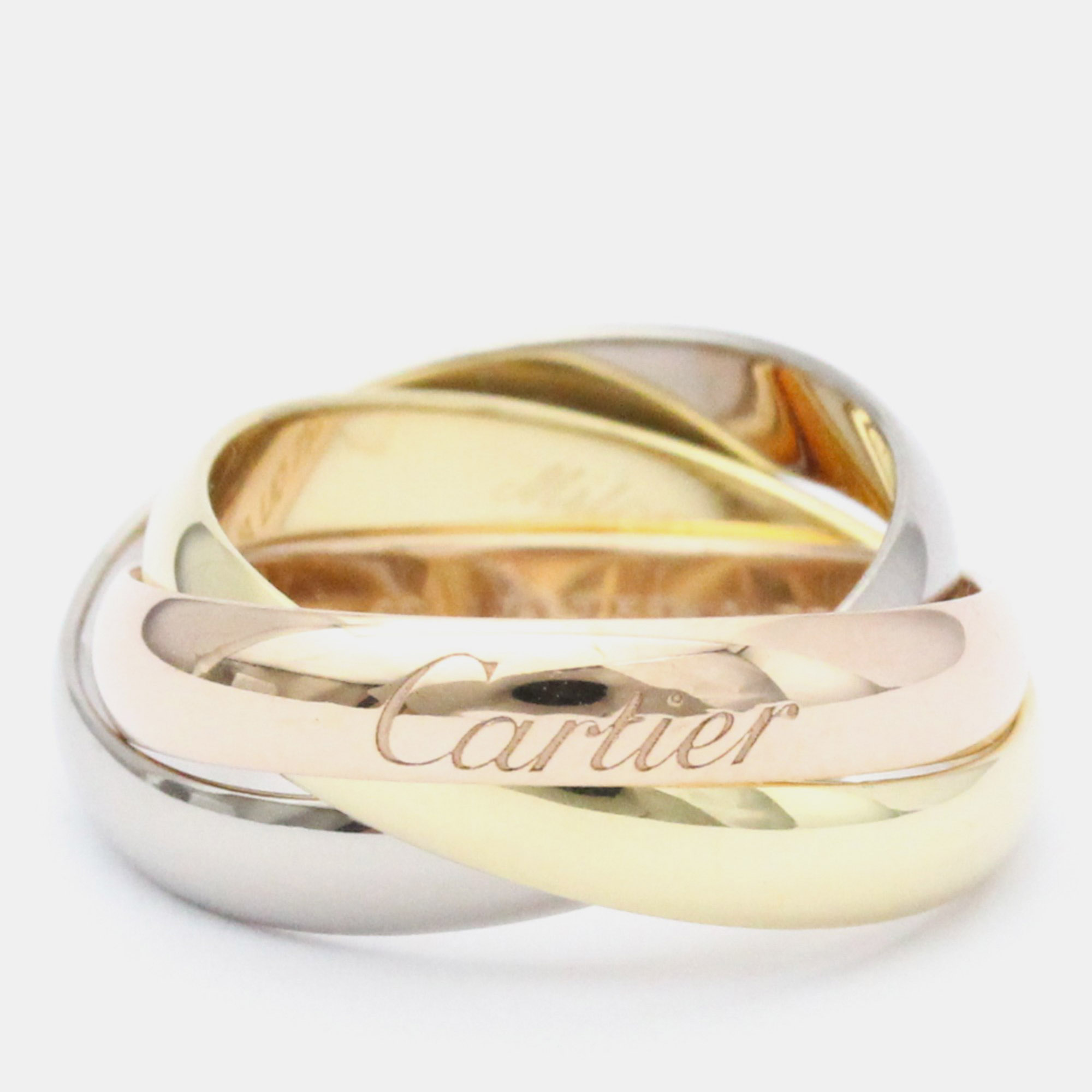 Cartier Trinity 18K Yellow Rose And White Gold Ring EU 49