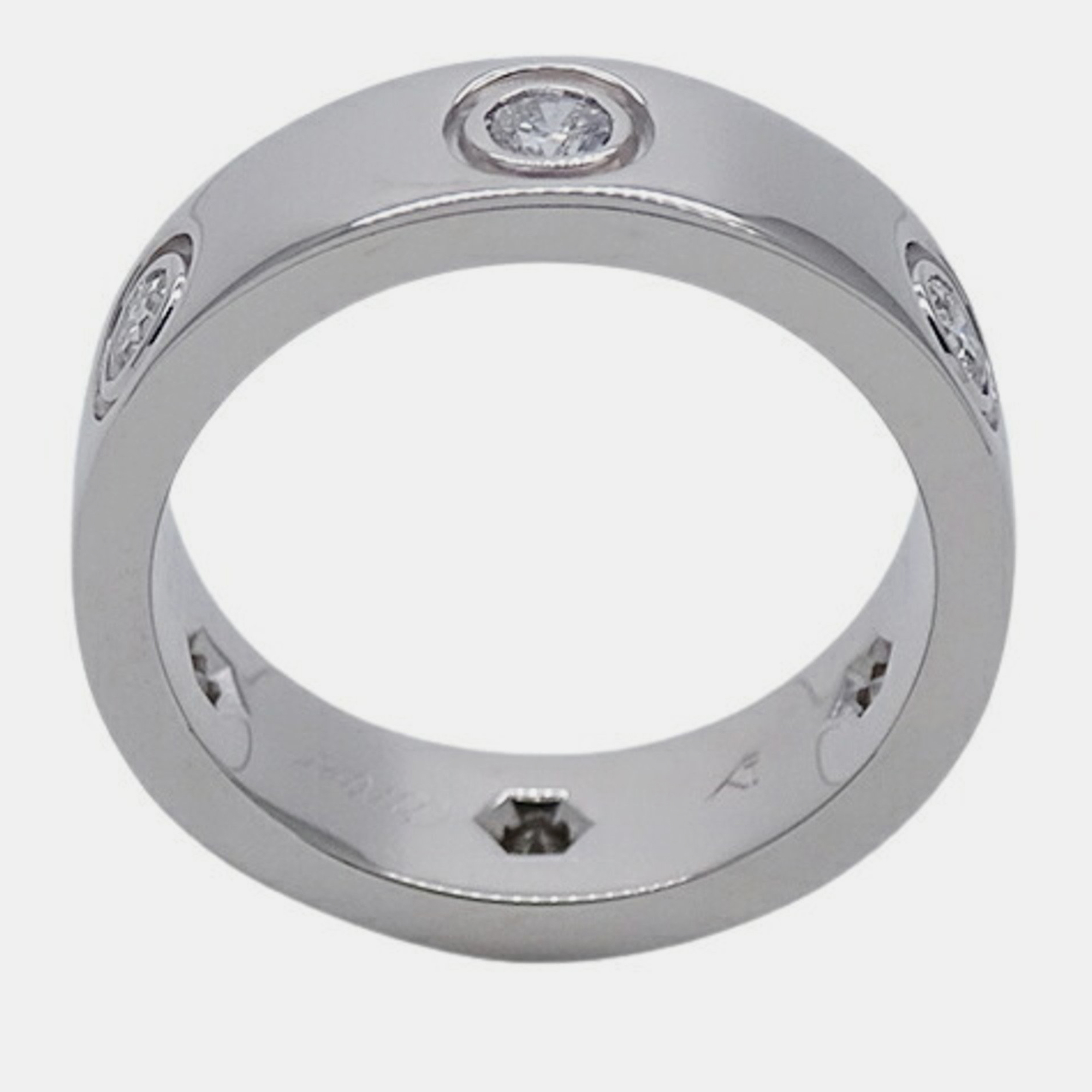 Cartier Love 18K White Gold Diamond Ring EU 48