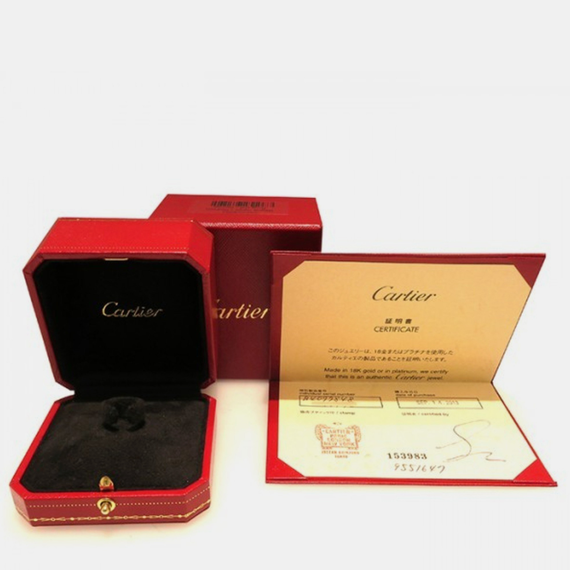 Cartier Love Three Hoop 18K White Gold Diamond And Ceramic Ring EU 48
