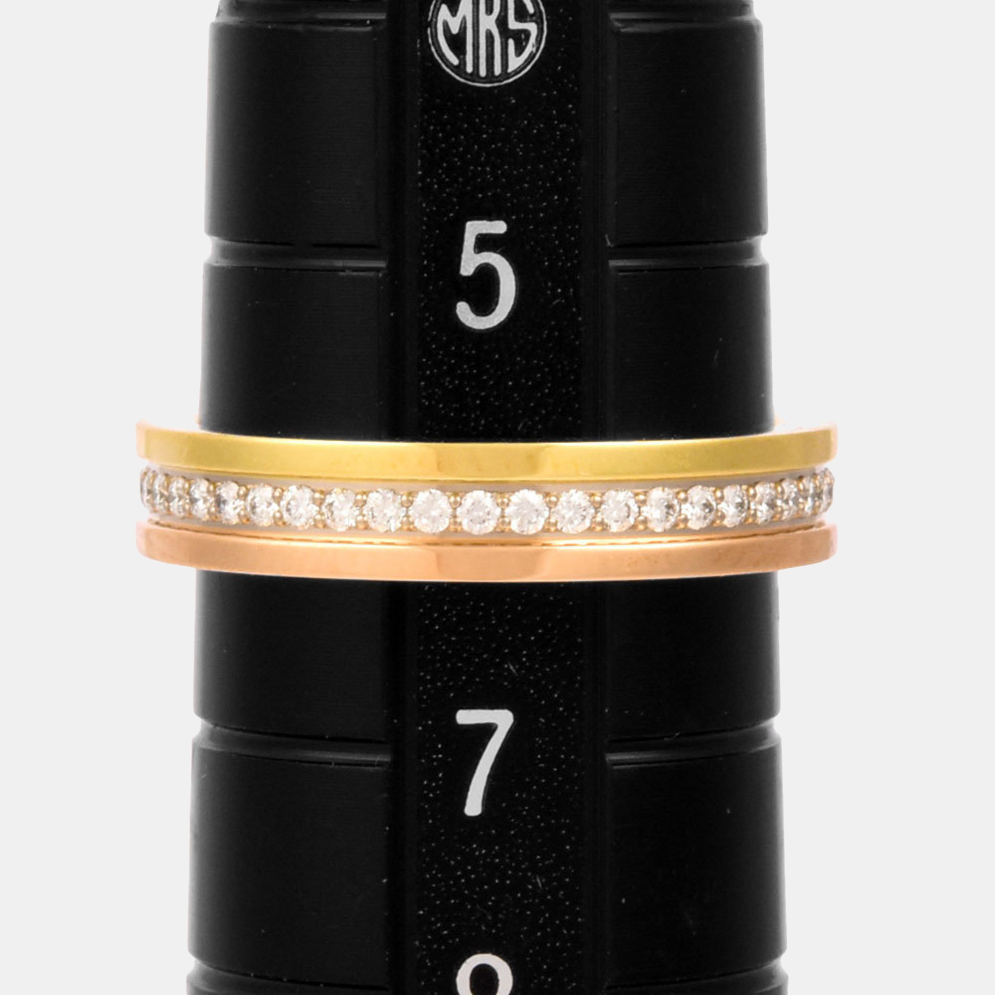 Cartier Trinity Vendome 18K Yellow Rose And White Gold, Diamond Ring EU 46