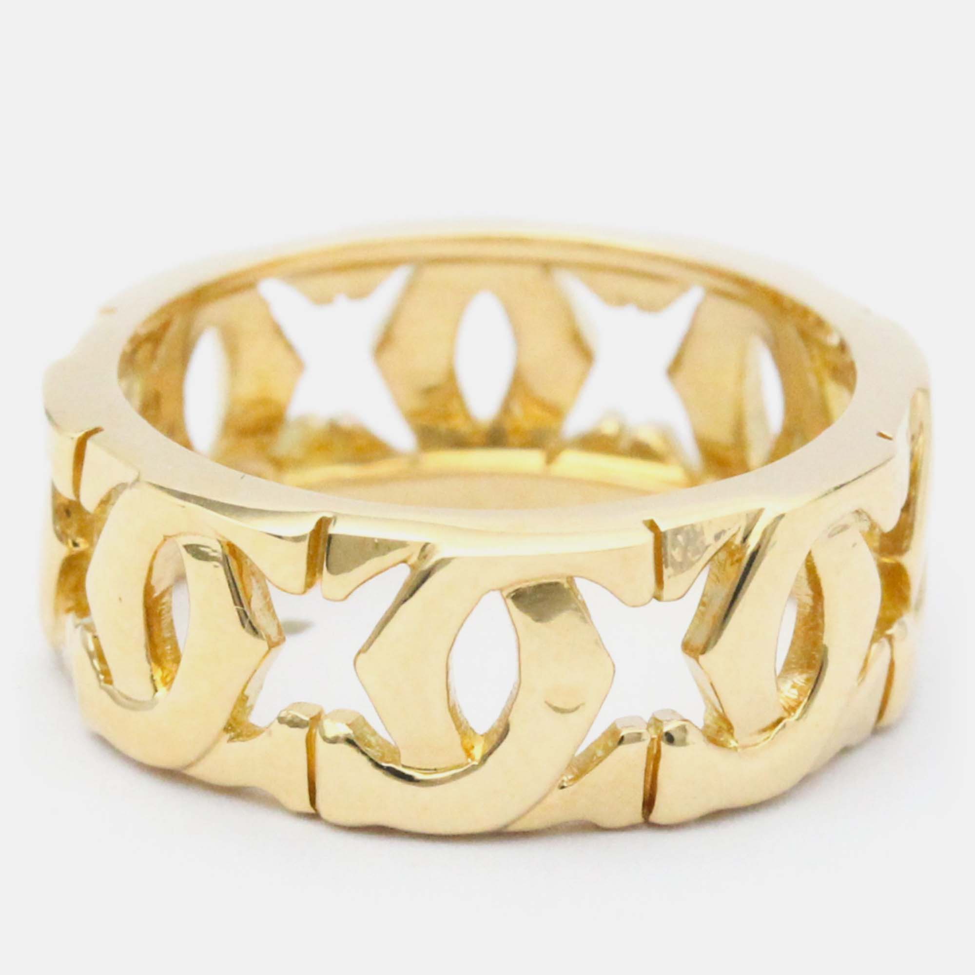 Cartier Entrelacés 18K Yellow Gold Ring EU 52