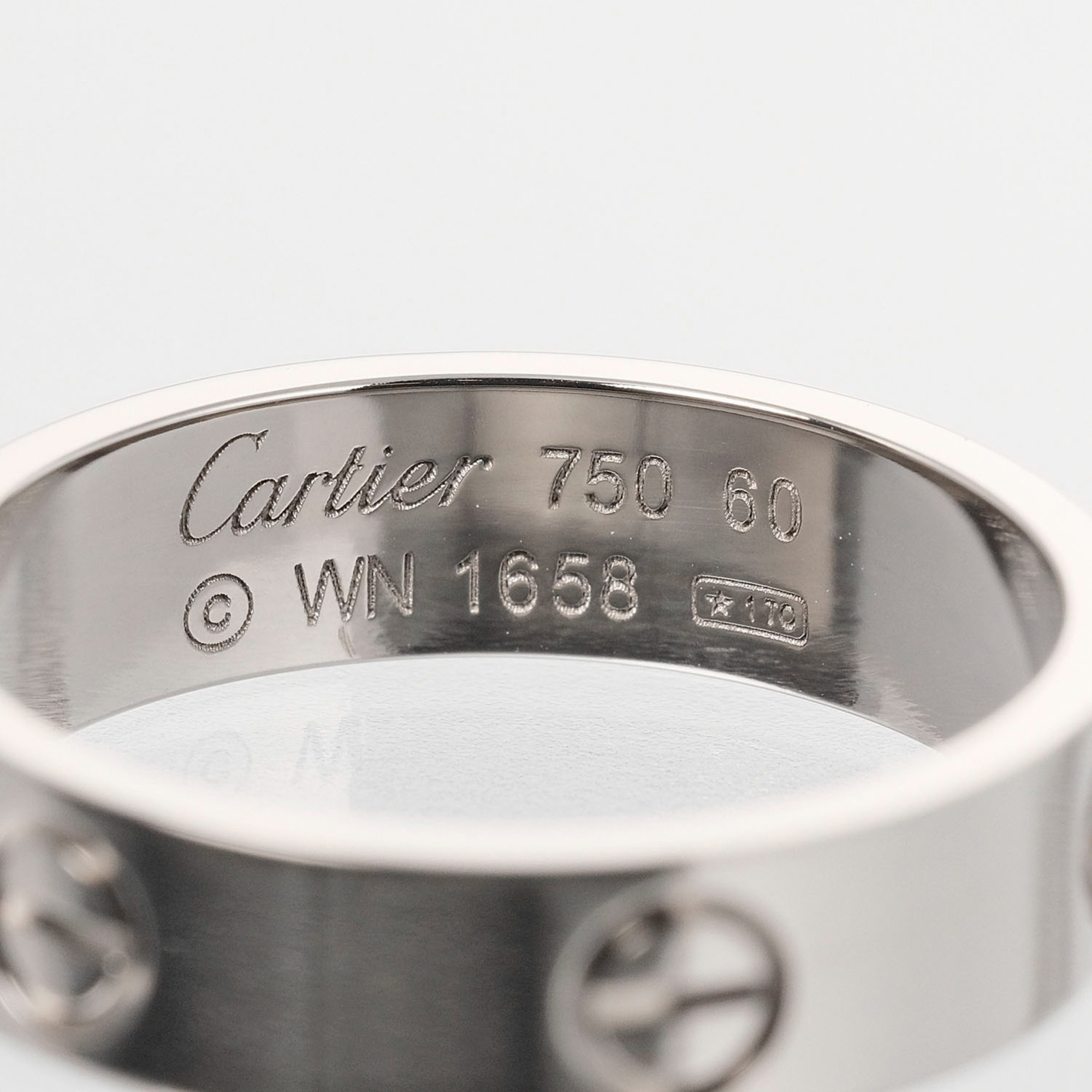 Cartier Love 18K White Gold Ring EU 60