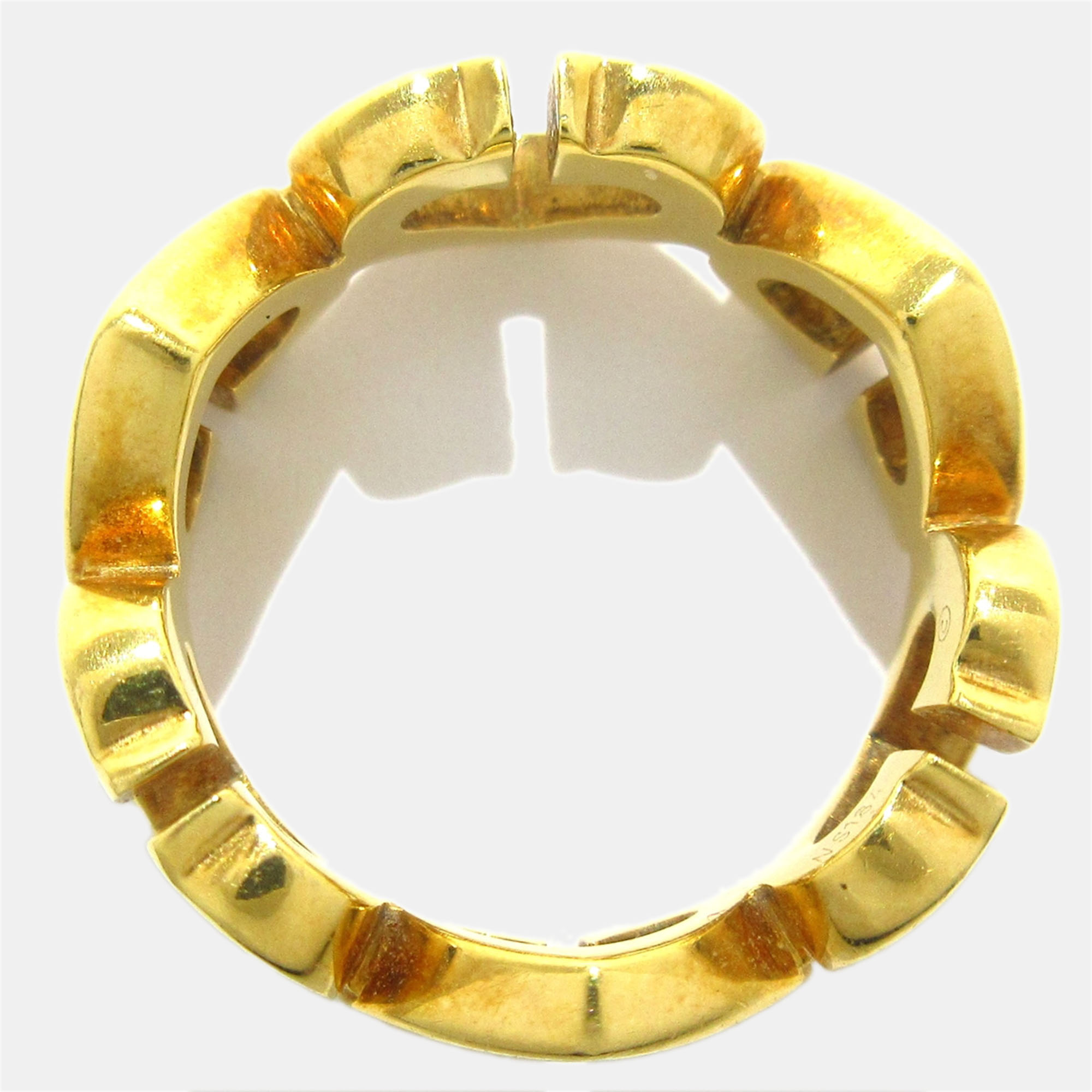Cartier Heart C 18K Yellow Gold Diamond Ring EU 46