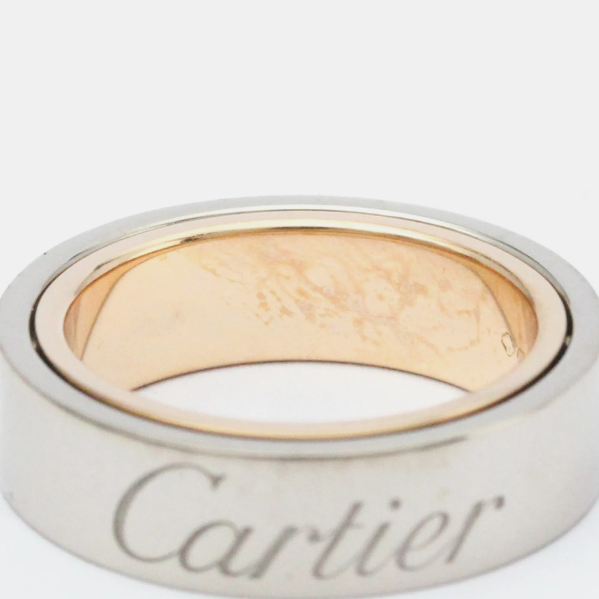 Cartier Love Secret 18K Rose Gold And White Gold Ring EU 49