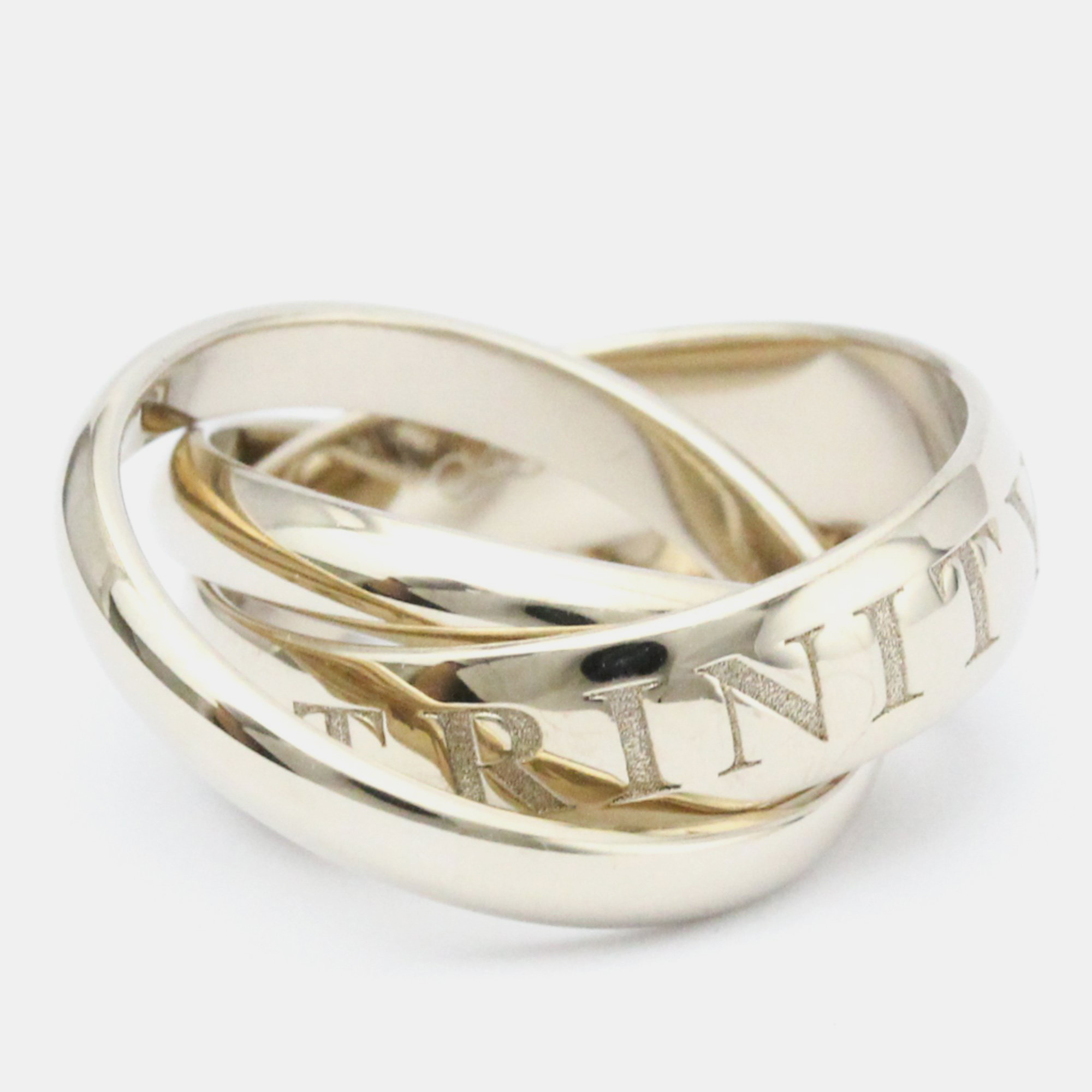Cartier Amour Et Trinity 18K White Gold Ring EU 50