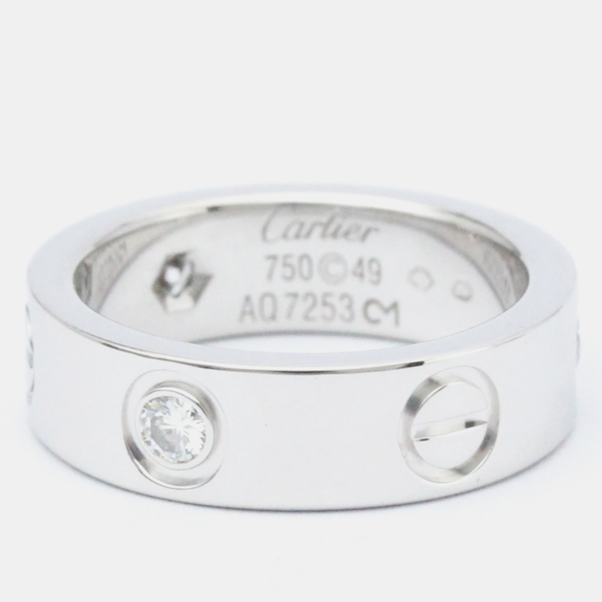 Cartier Love 18K White Gold Diamond Ring EU 49