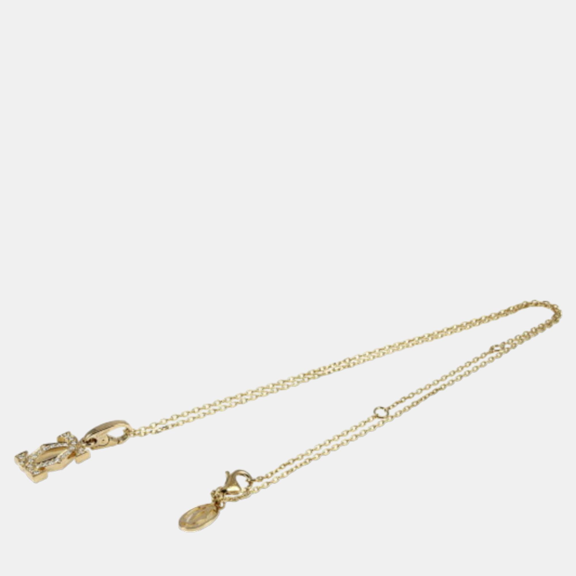 Cartier Double C 18K Yellow Gold Diamond Necklace 
Cartier Double C 18K Yellow Gold Diamond Necklace
