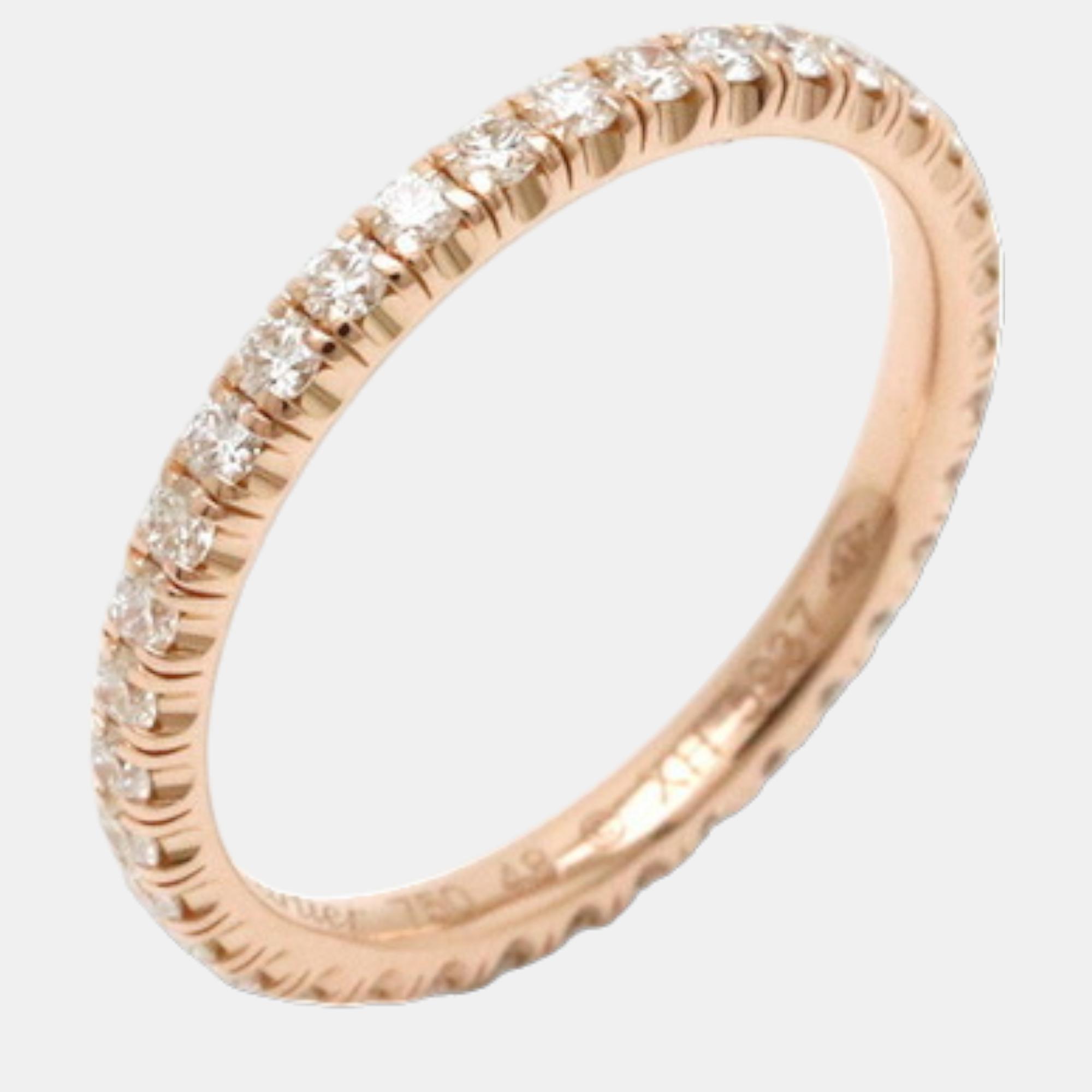 Cartier Etincelle De Cartier 18K Rose Gold Diamond Ring EU 48