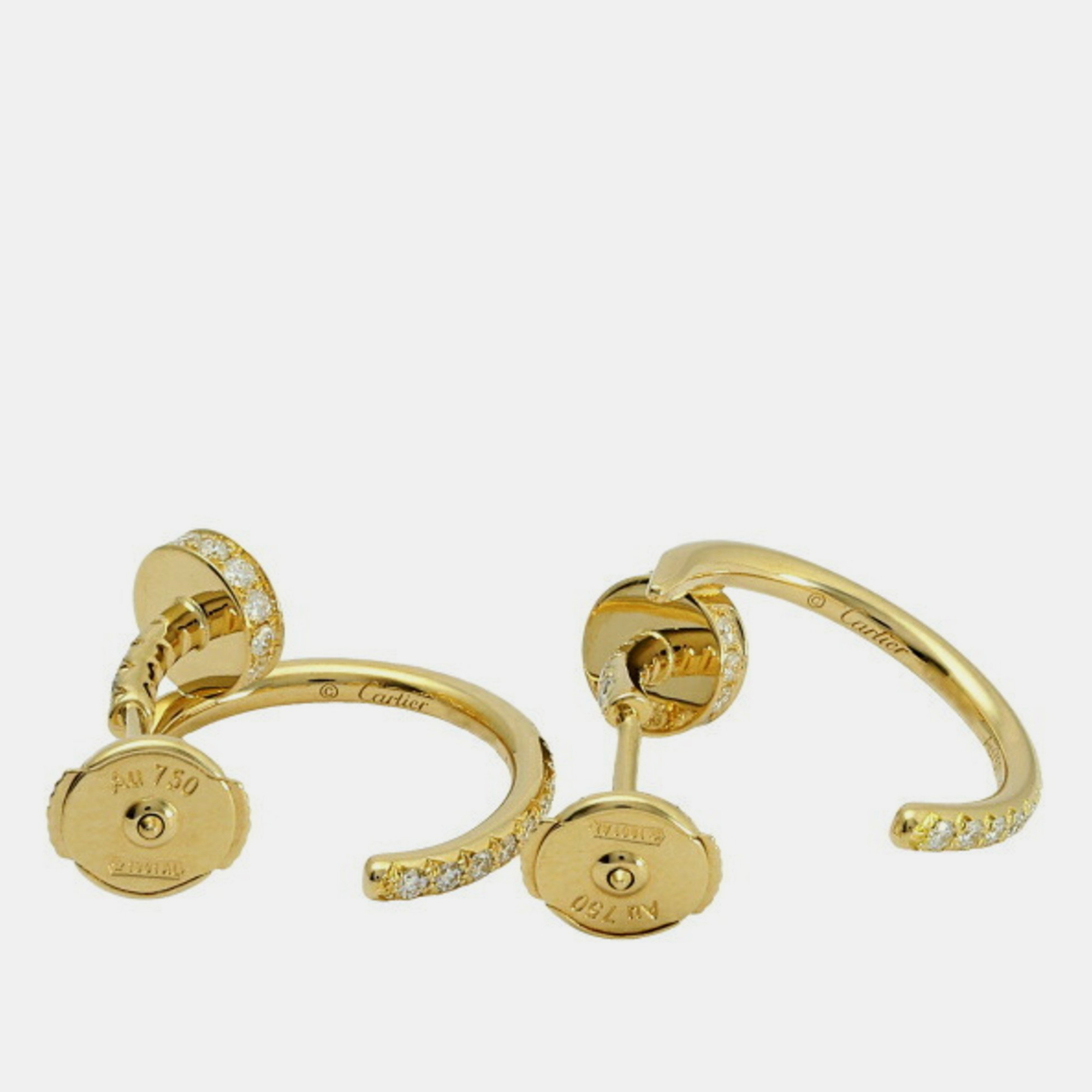 Cartier Juste Un Clou 18K Yellow Gold Diamond Earrings